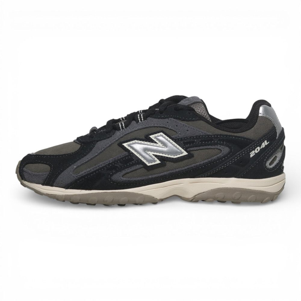 NEW BALANCE 休閒鞋 NB 204L 黑綠 銀 麂皮 復古 經典 男女 U204L5WZ