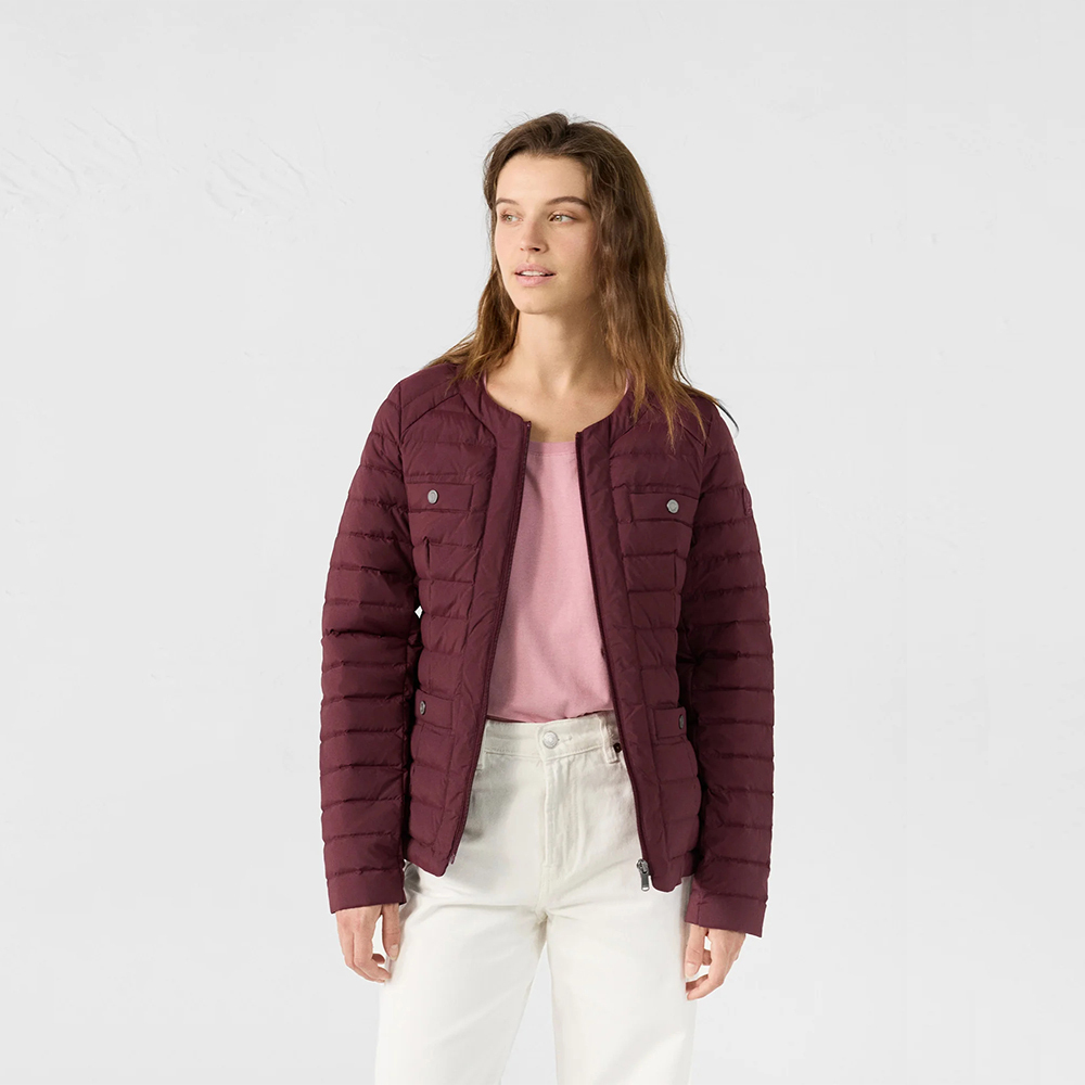 【JOTT】ING經典改款小香羽絨外套(紫)