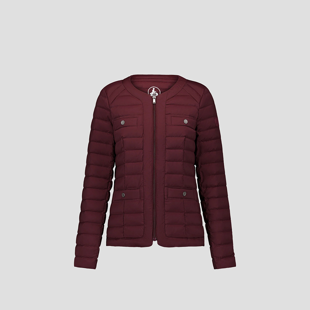 【JOTT】ING經典改款小香羽絨外套(紫)