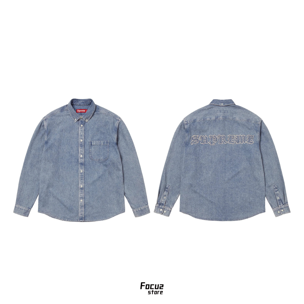 【Focus Store】預購 Supreme FW25 Week18 Appliqué Denim Shirt 三色 貼花牛仔襯衫