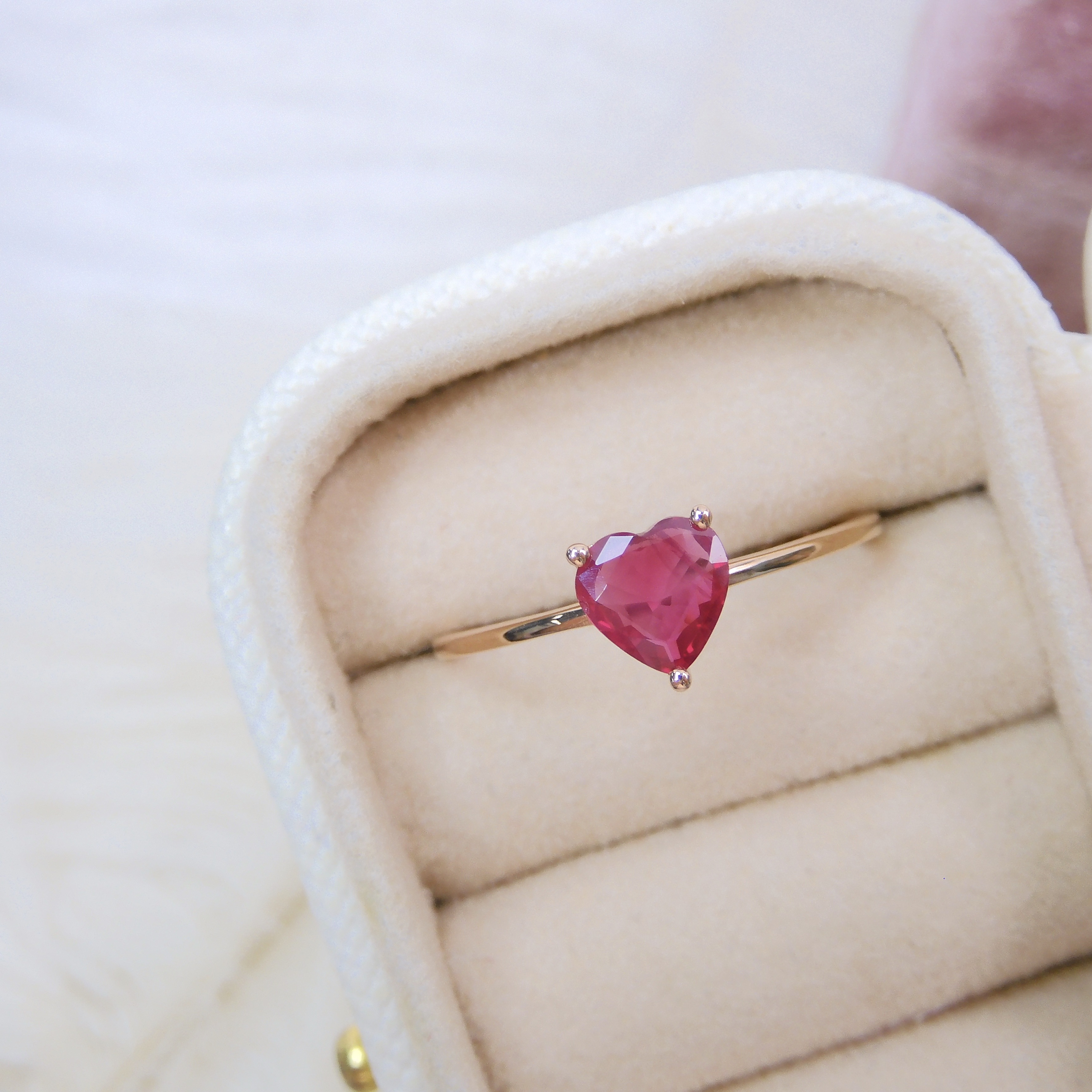 Bespoke 18K Gold 0.54ct Ruby Ring