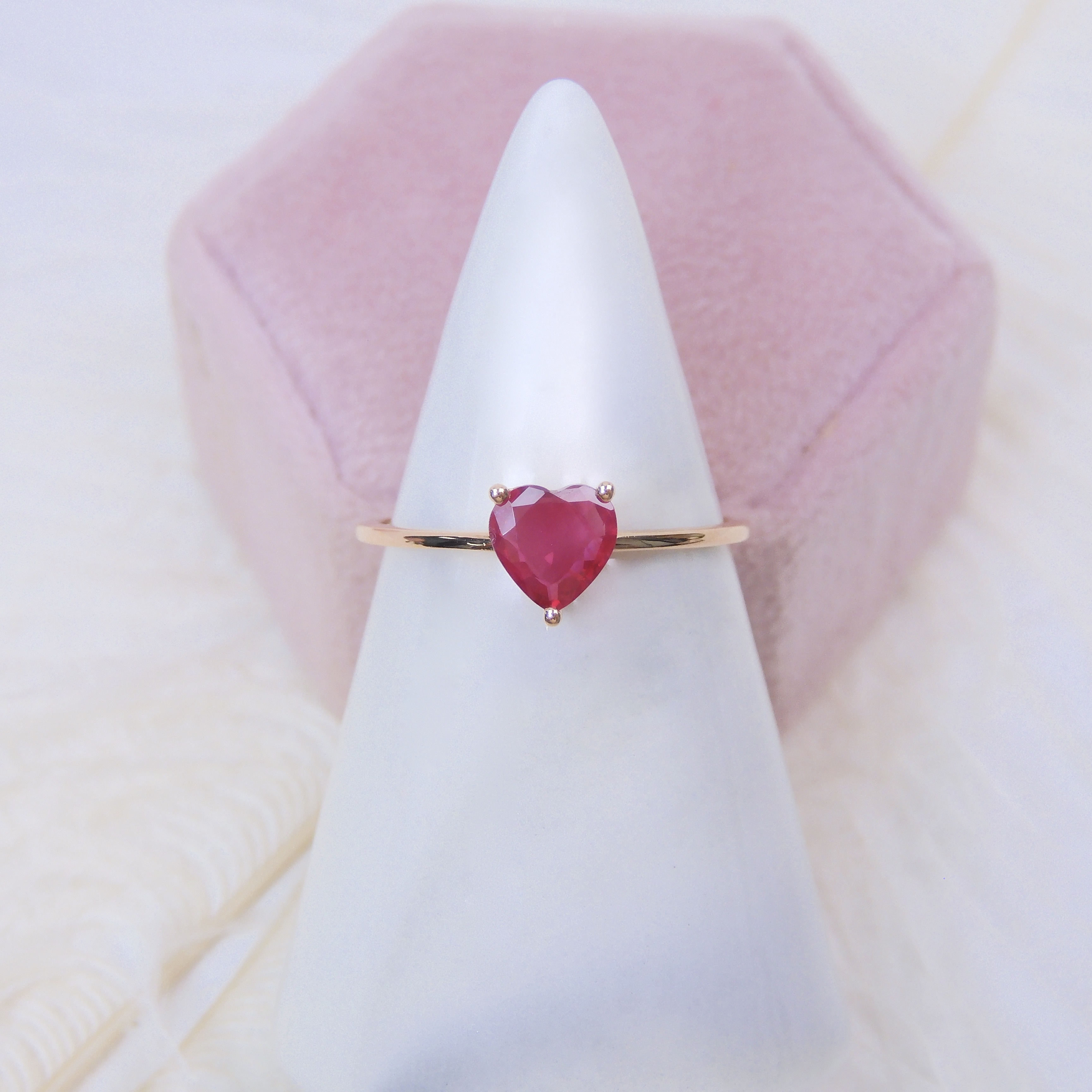 訂製 18K金 0.54ct 紅寶石戒指