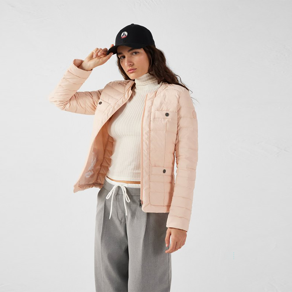 【JOTT】ING經典改款小香羽絨外套(粉)