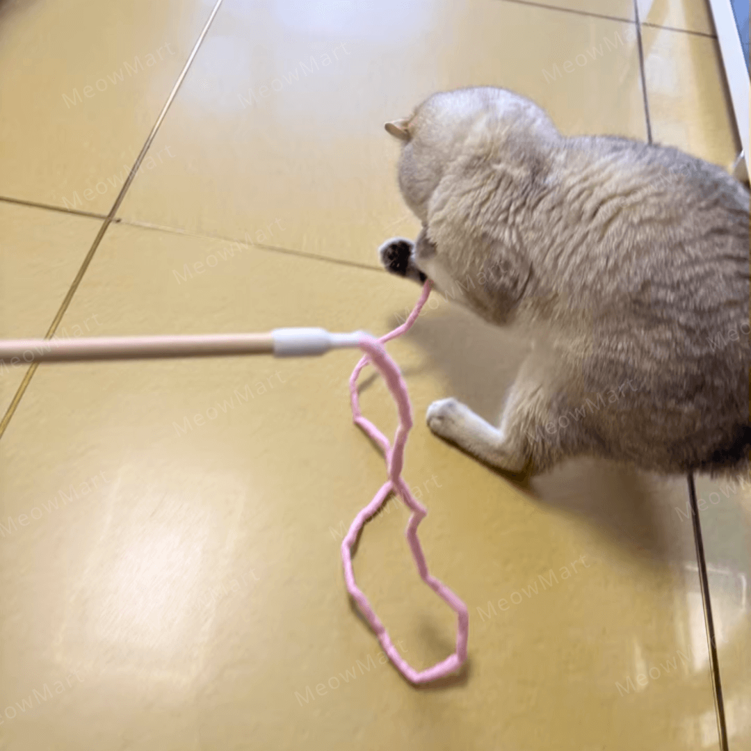 Mofu 100%天然羊毛鞭逗貓棒