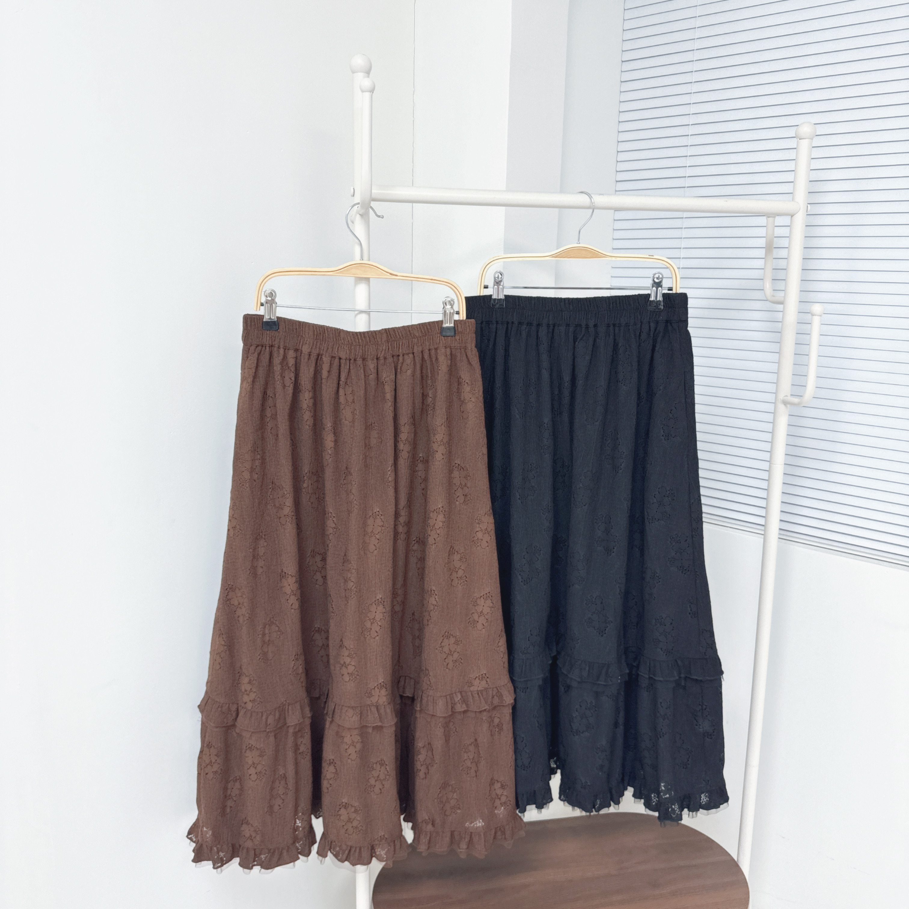 【廠家制】全橡筋腰Lace半裙 (S3-S4)