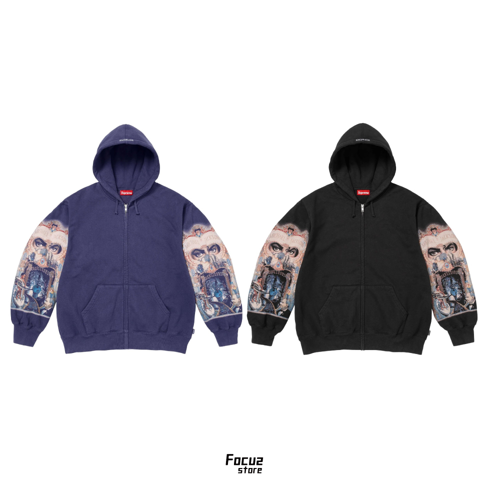 【Focus Store】現貨秒發 Supreme x Michael Jackson® FW25 Week18 Dangerous Zip Up Hooded Sweatshirt 兩色 連帽外套