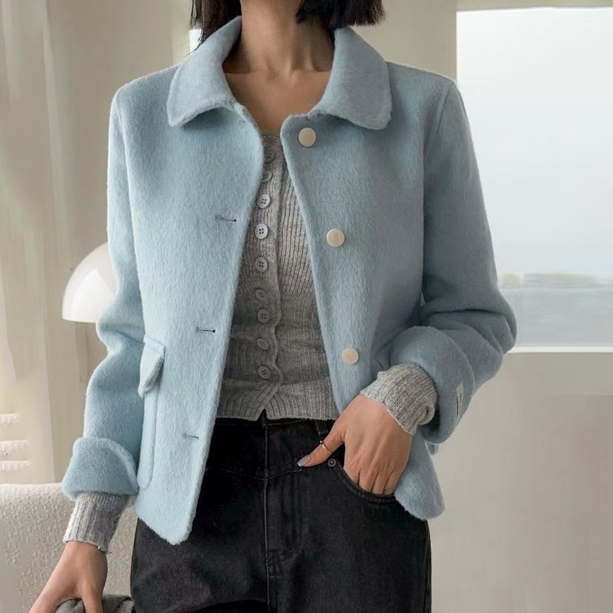 秋冬好氣色可愛排釦翻領外套-F / 3色