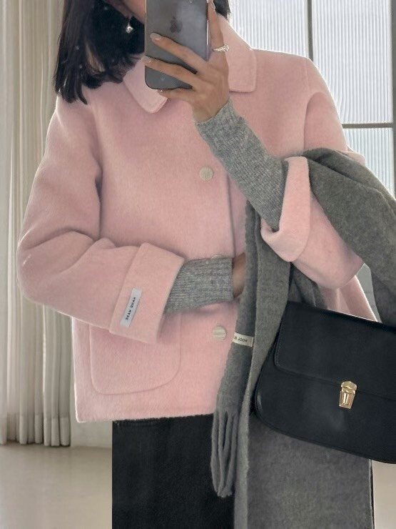 秋冬好氣色可愛排釦翻領外套-F / 3色