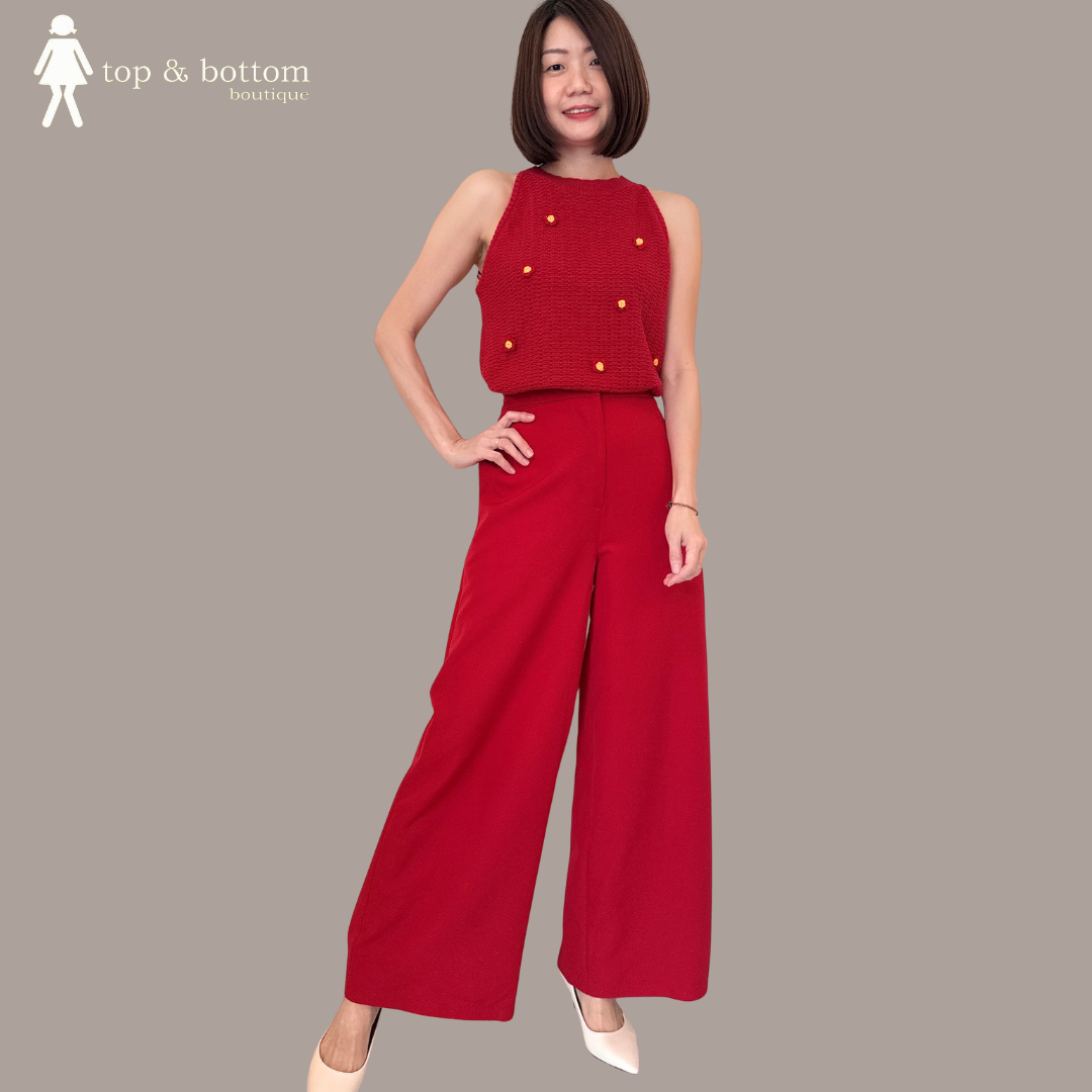 HIGH WAISTED WIDE LEG LONG PANT