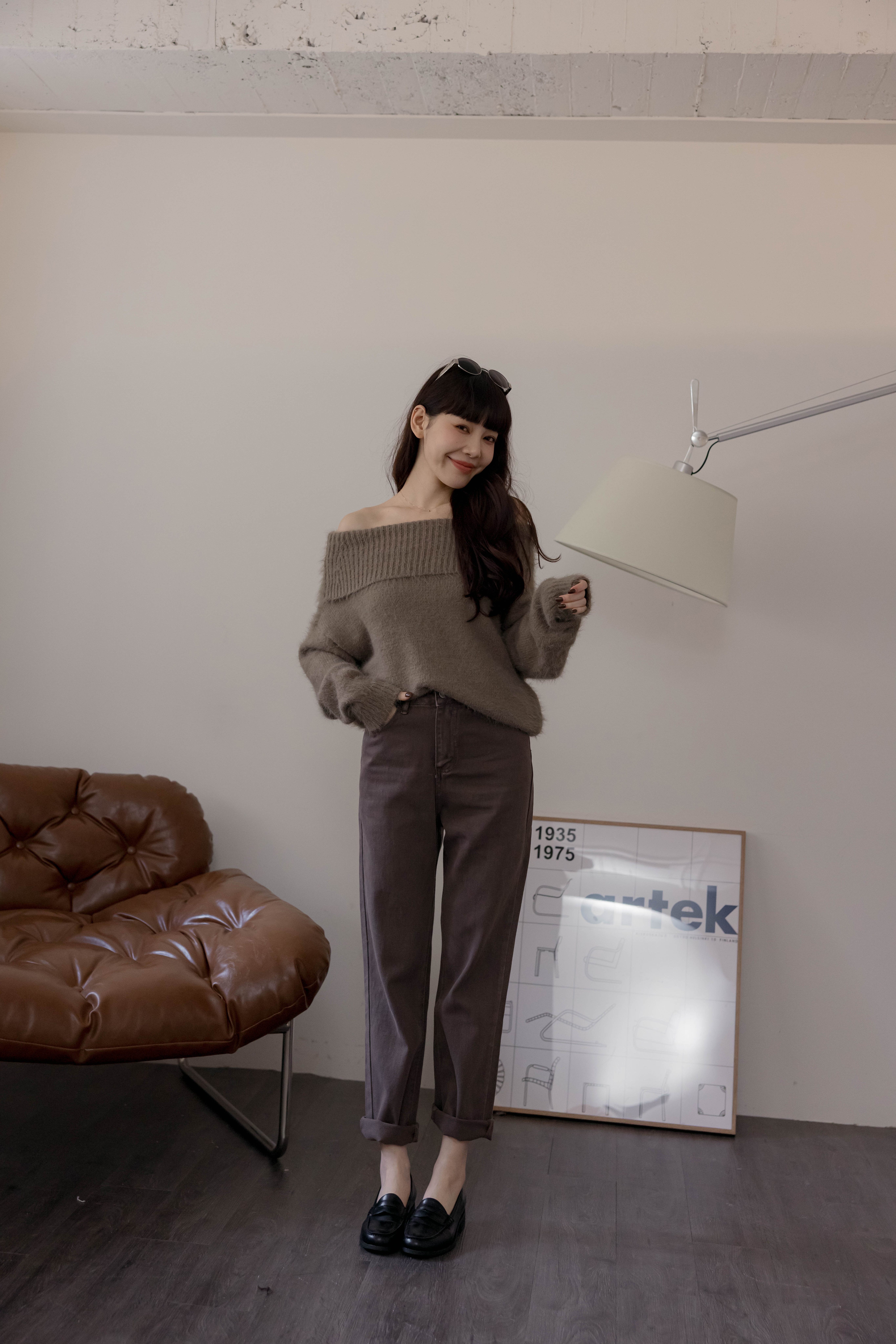 （現貨）#AH13 基本款AB褲(藍/深灰)