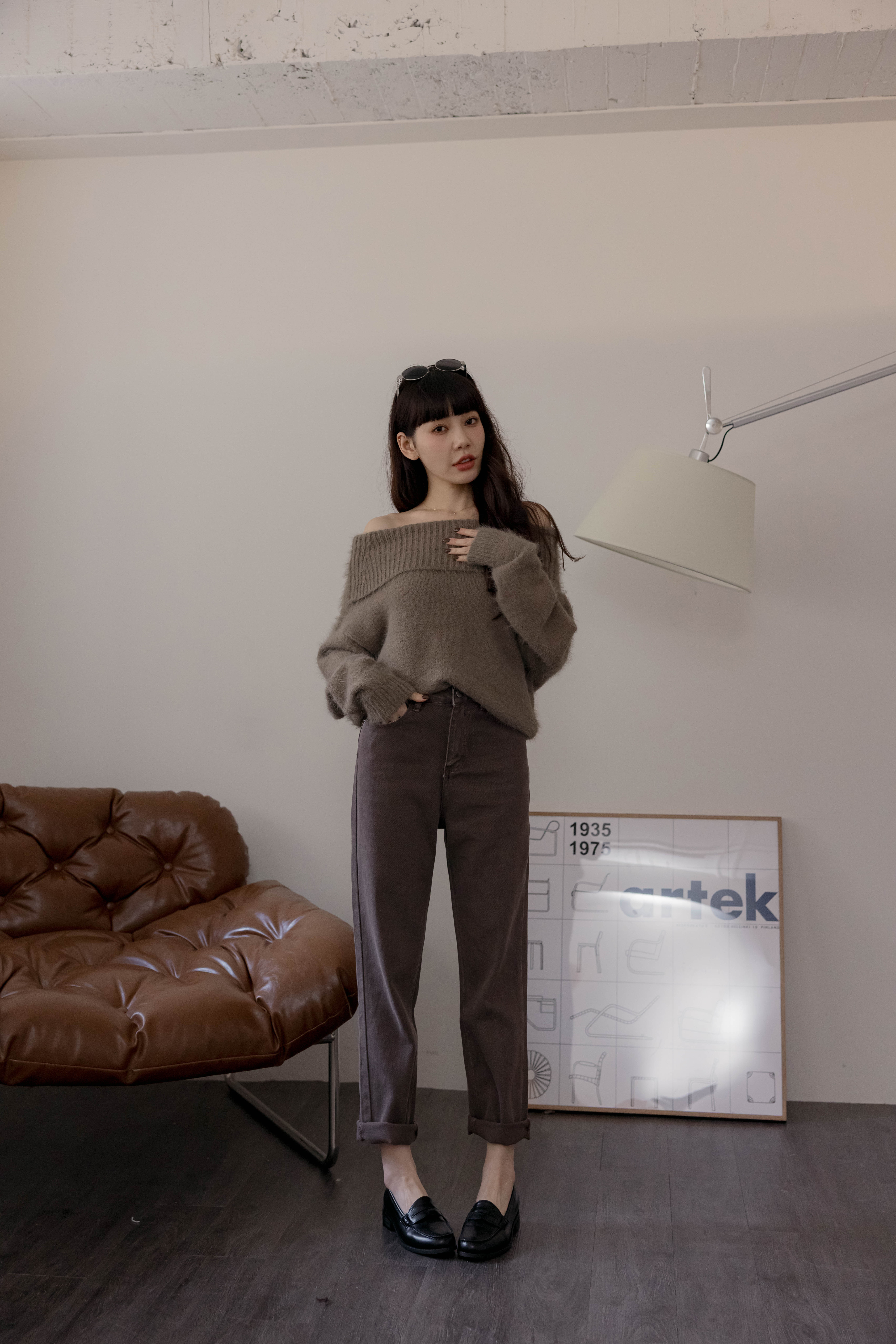 （現貨）#AH13 基本款AB褲(藍/深灰)