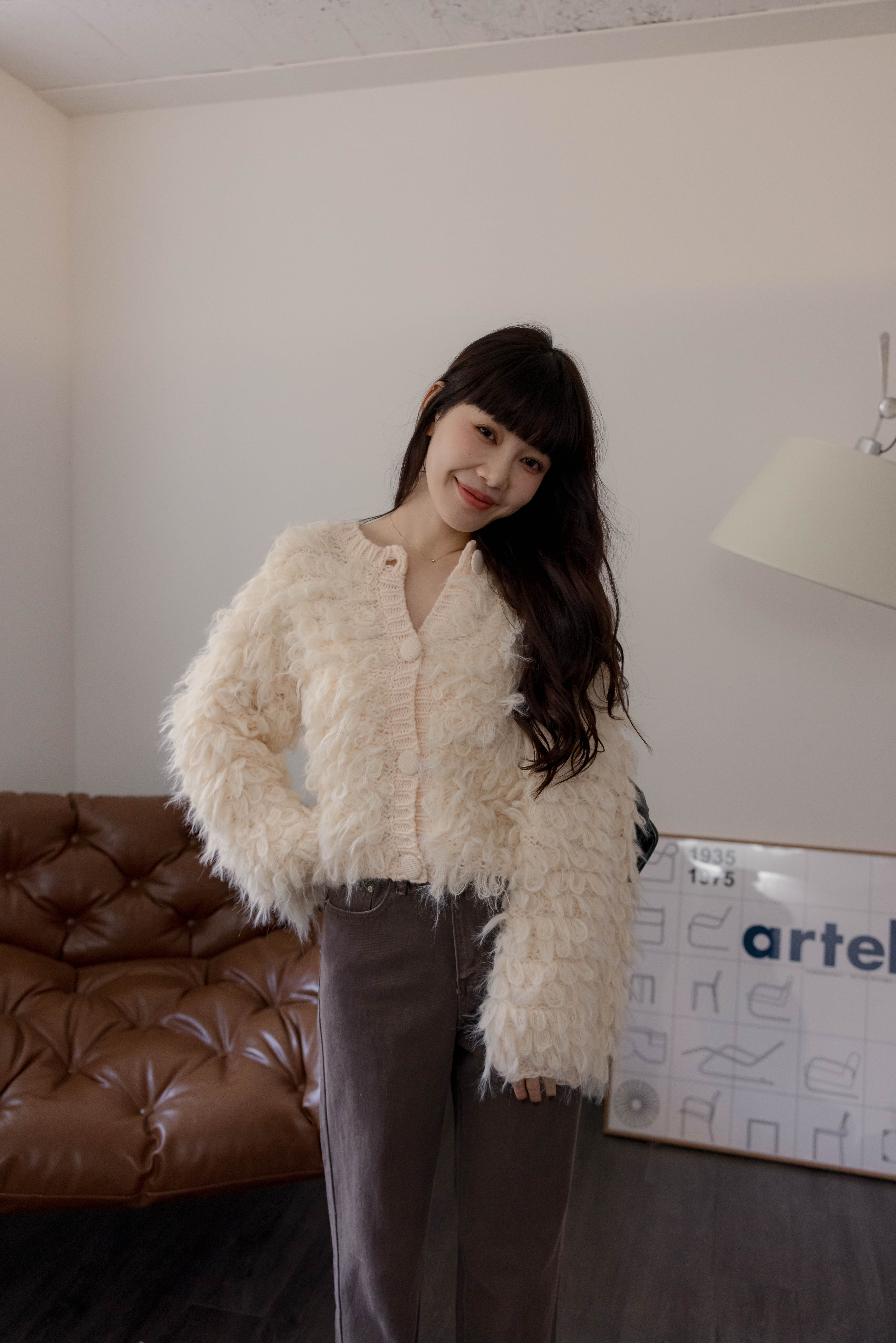 （現貨）#AH44 不能再錯過圈圈毛外套(杏/白/粉/卡其)