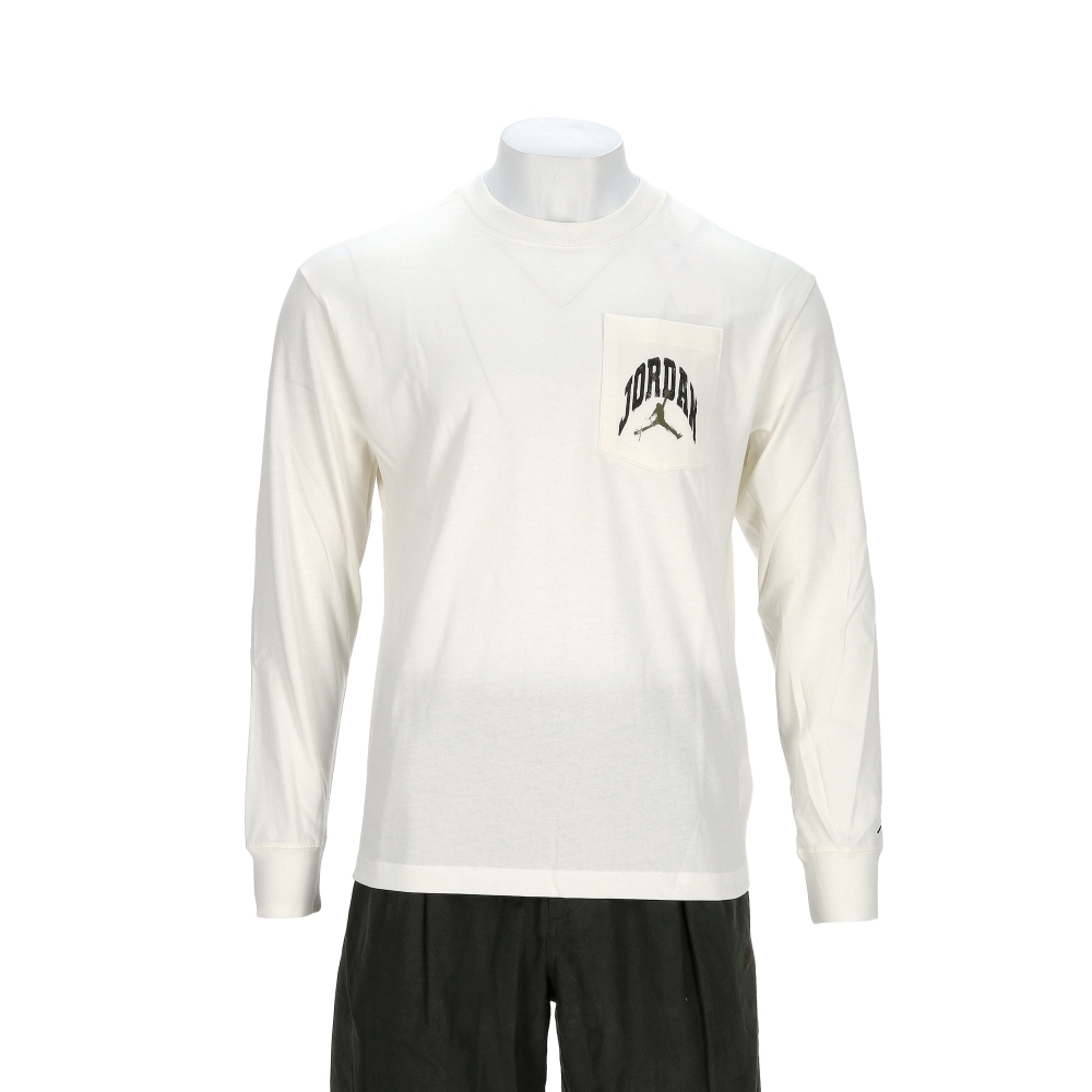 Nike J Brk Rlt Ls Pocket Crew 男款 米白色 口袋 喬丹 大學T 長袖 HV4568-133