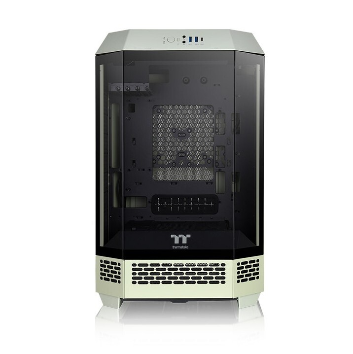 曜越Tt 透視 The Tower 300 全景直立式小型機殼 (抹茶綠)