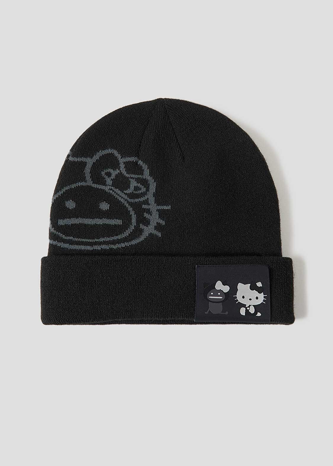 🇯🇵 HELLO KITTY X graniph "HELLO SHADOW" 三麗鷗 凱蒂貓 KITTY貓 聯名 黑灰 黑色 毛帽 針織帽 / 預購