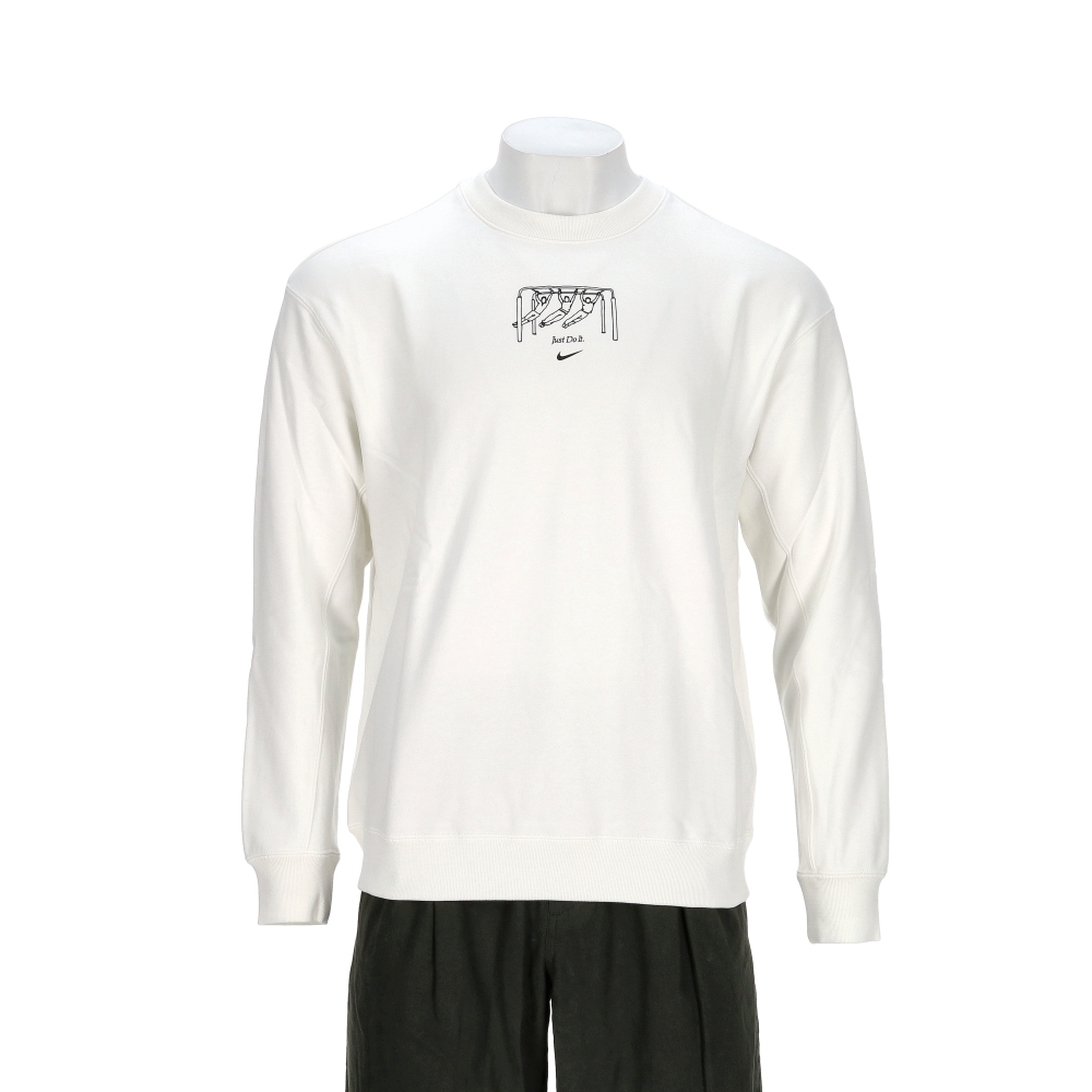 Nike Gfx Fleece Ft Gcel 男款 白色 圓領 印花 大學T 長袖 IO2731-100