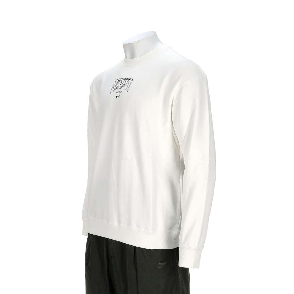 Nike Gfx Fleece Ft Gcel 男款 白色 圓領 印花 大學T 長袖 IO2731-100