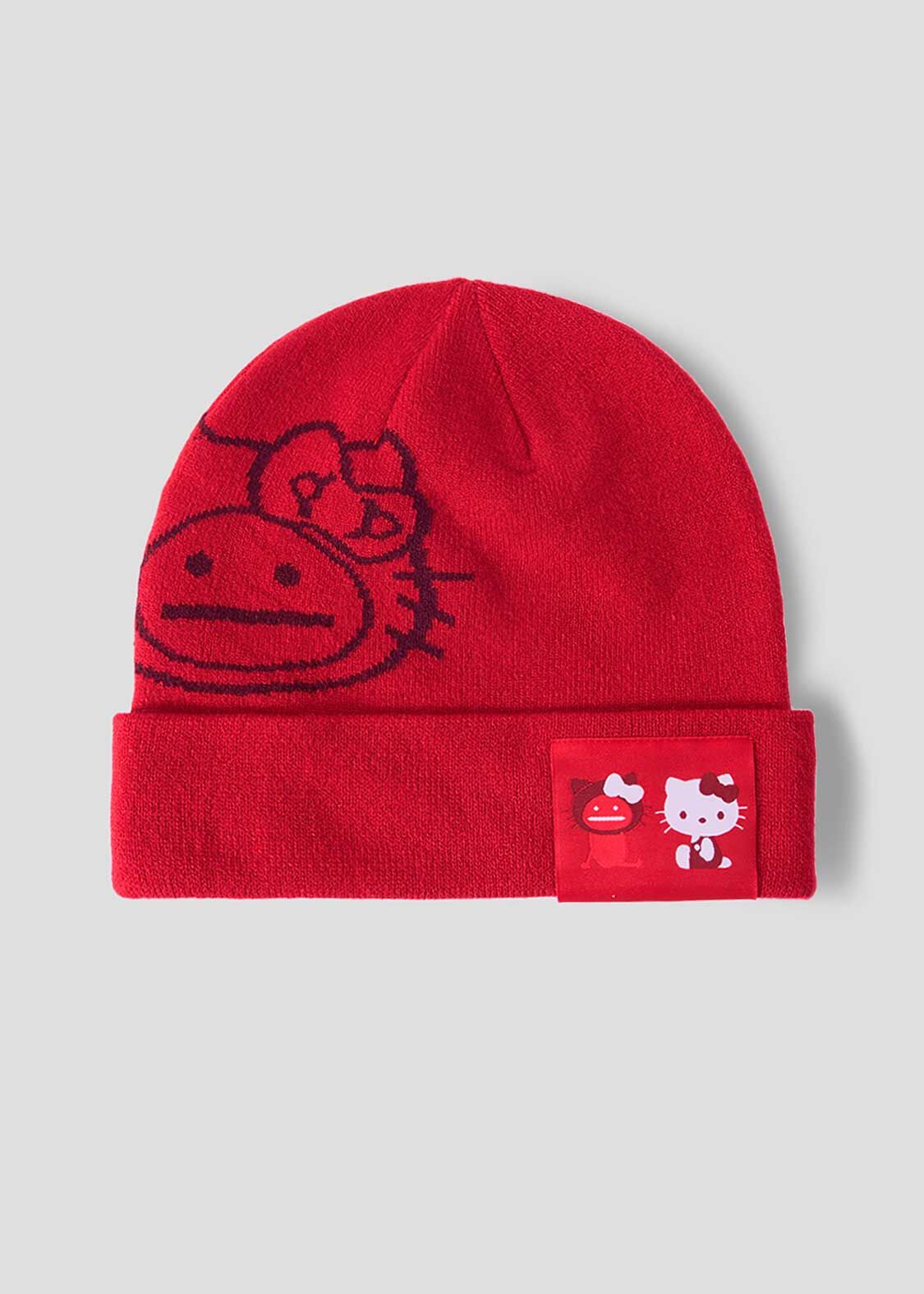 🇯🇵 HELLO KITTY X graniph "HELLO SHADOW" 三麗鷗 凱蒂貓 KITTY貓 聯名 紅色 毛帽 針織帽 / 預購