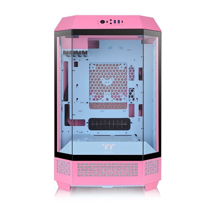 曜越Tt 透視 The Tower 300 全景直立式小型機殼 (泡泡粉)