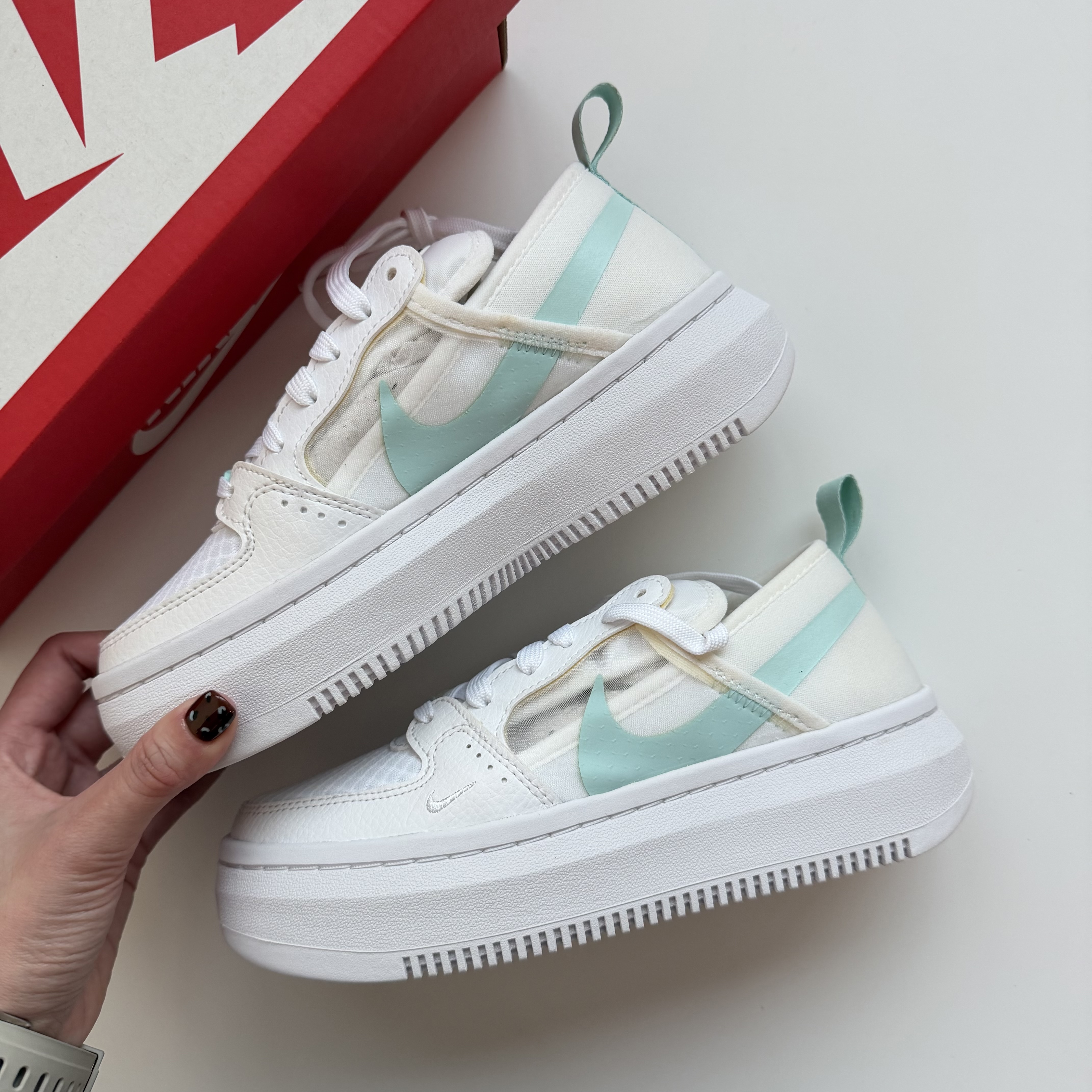 瑕疵出清，24.5CM┃NIKE COURT VISION ALTA 輕量 增高 踩後跟 懶人鞋 CW6536-100