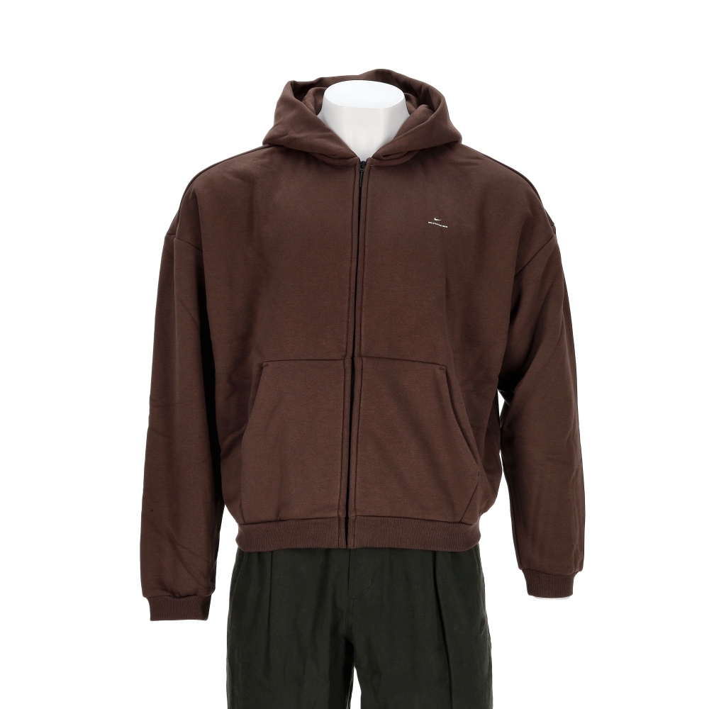 Nike Tf Si Brsh Fz Hd 男款 深棕色 寬鬆 刷毛 連帽 外套 IO3690-237