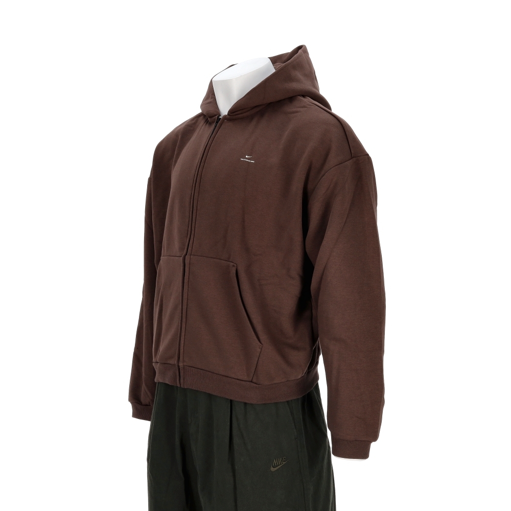 Nike Tf Si Brsh Fz Hd 男款 深棕色 寬鬆 刷毛 連帽 外套 IO3690-237