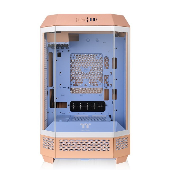 曜越Tt 透視 The Tower 300 全景直立式小型機殼 (蜜桃粉)