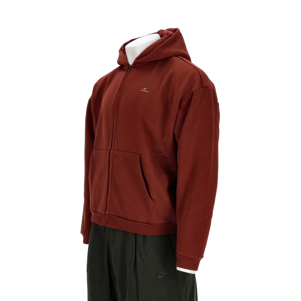 Nike Tf Si Brsh Fz Hd 男款 暗紅色 寬鬆 刷毛 連帽 外套 IO3690-619