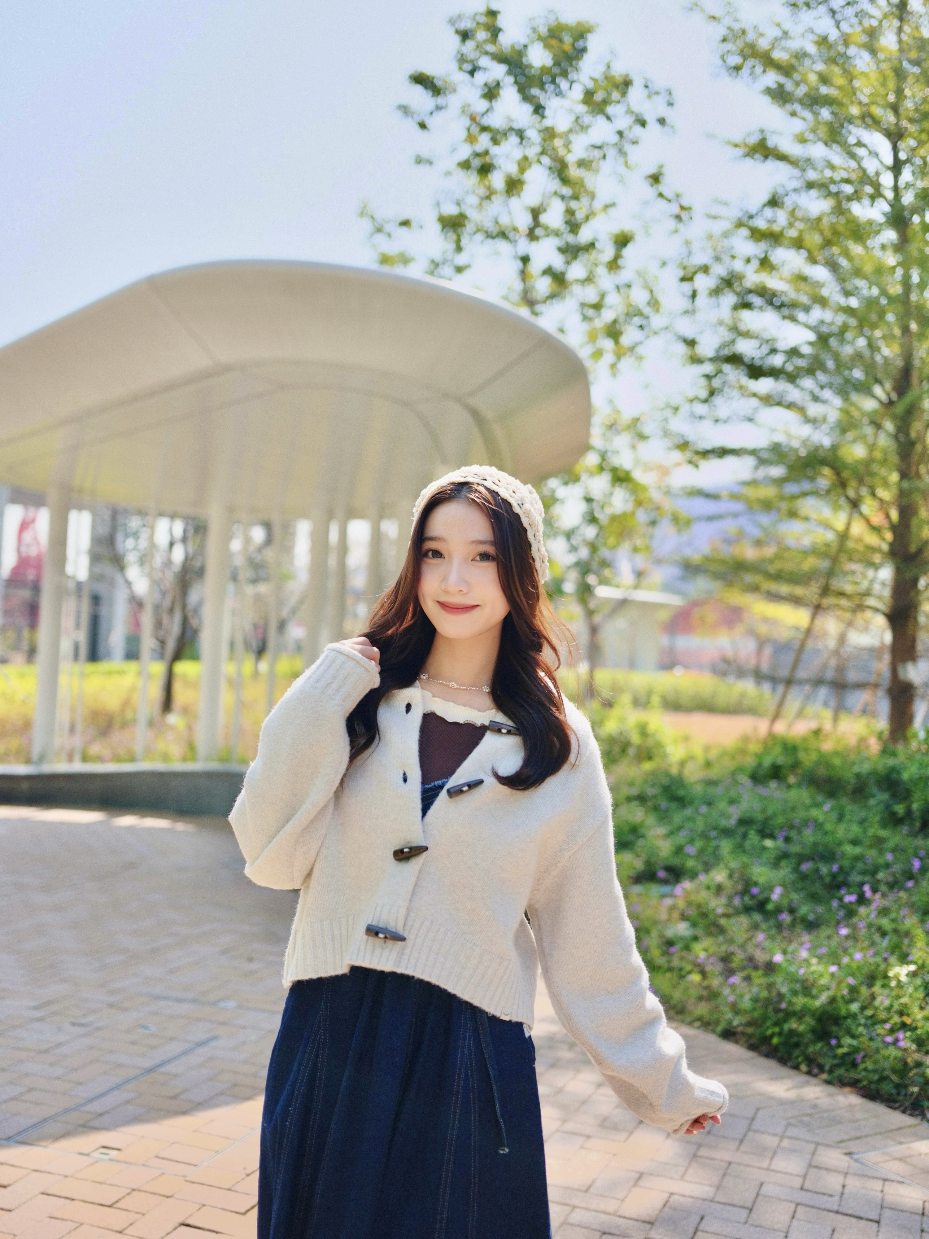 兩色 / 混羊毛翻領牛角鈕外套 / Wool Blend Collared Toggle Cardigan