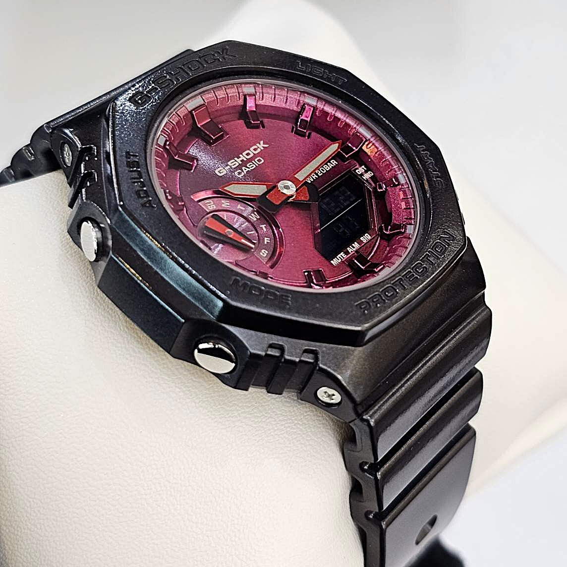 【CASIO 卡西歐】 G-SHOCK  農家橡樹 輕巧耐衝擊 雙顯 手錶 GMA-S2100RB-1A