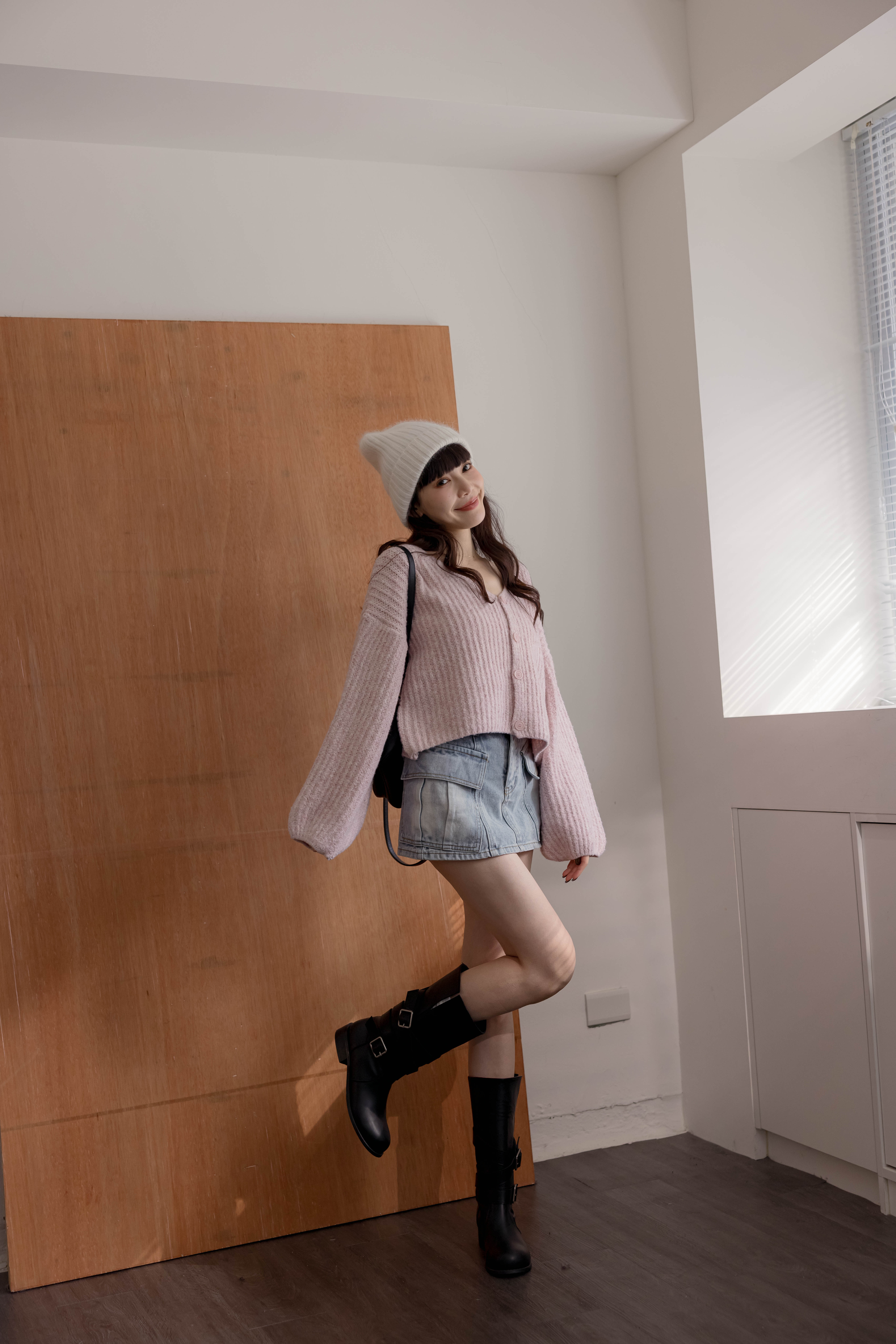 （現貨）#AH39 水洗口袋牛仔裙(藍/灰)＃版型偏小