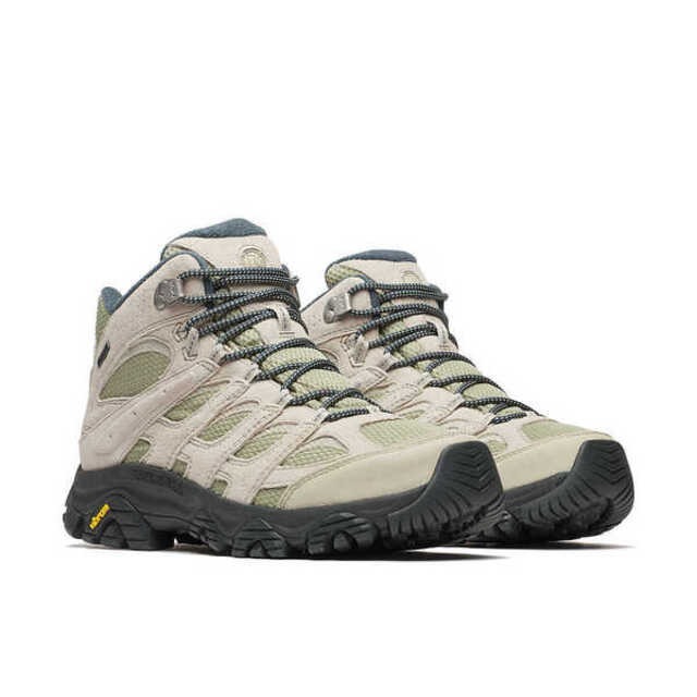 【MERRELL】 MOAB 3 MID GTX 男鞋 防水越野登山鞋 淺綠色 / ML066065