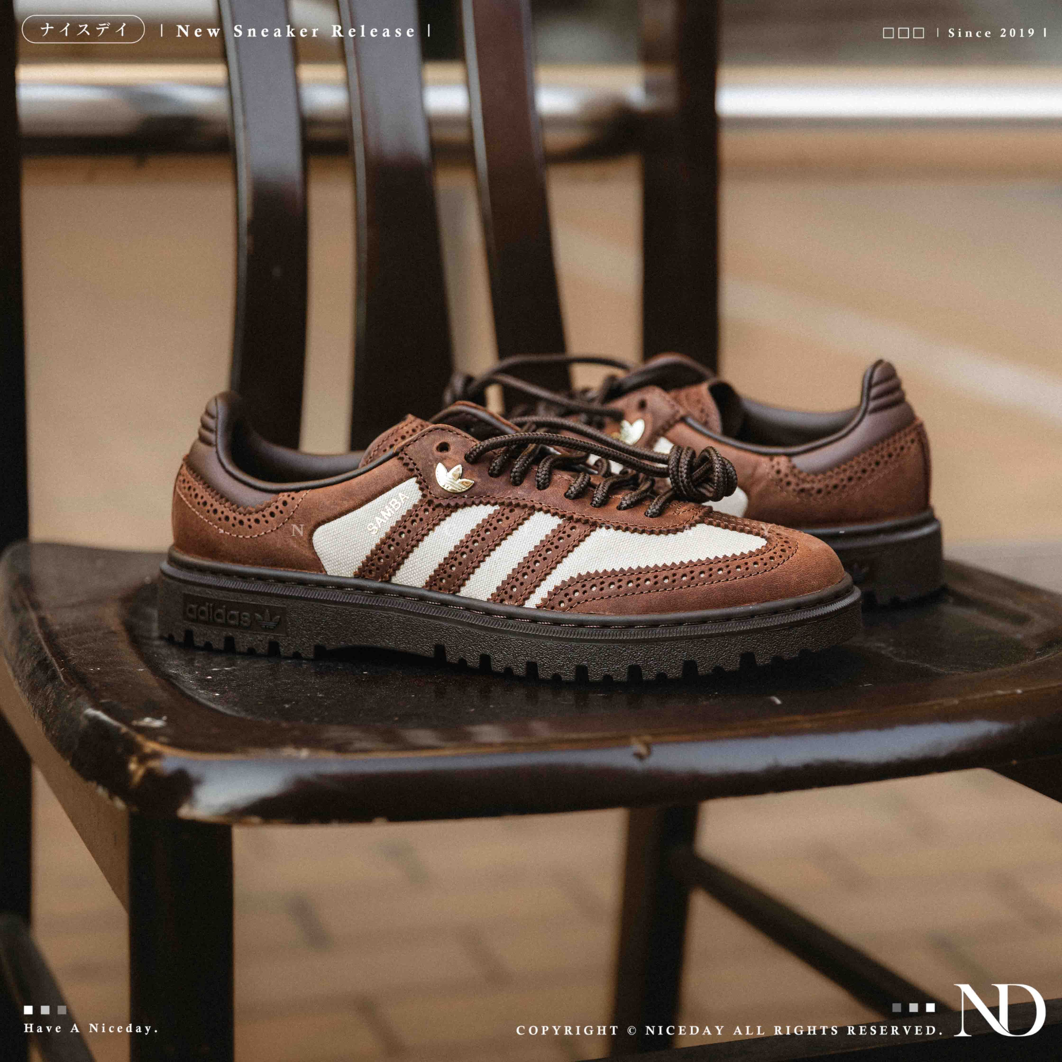 NICEDAY 代購 Adidas Originals Samba WTR Brown 棕色 摩卡 咖啡 德訓鞋 小花 KI6276