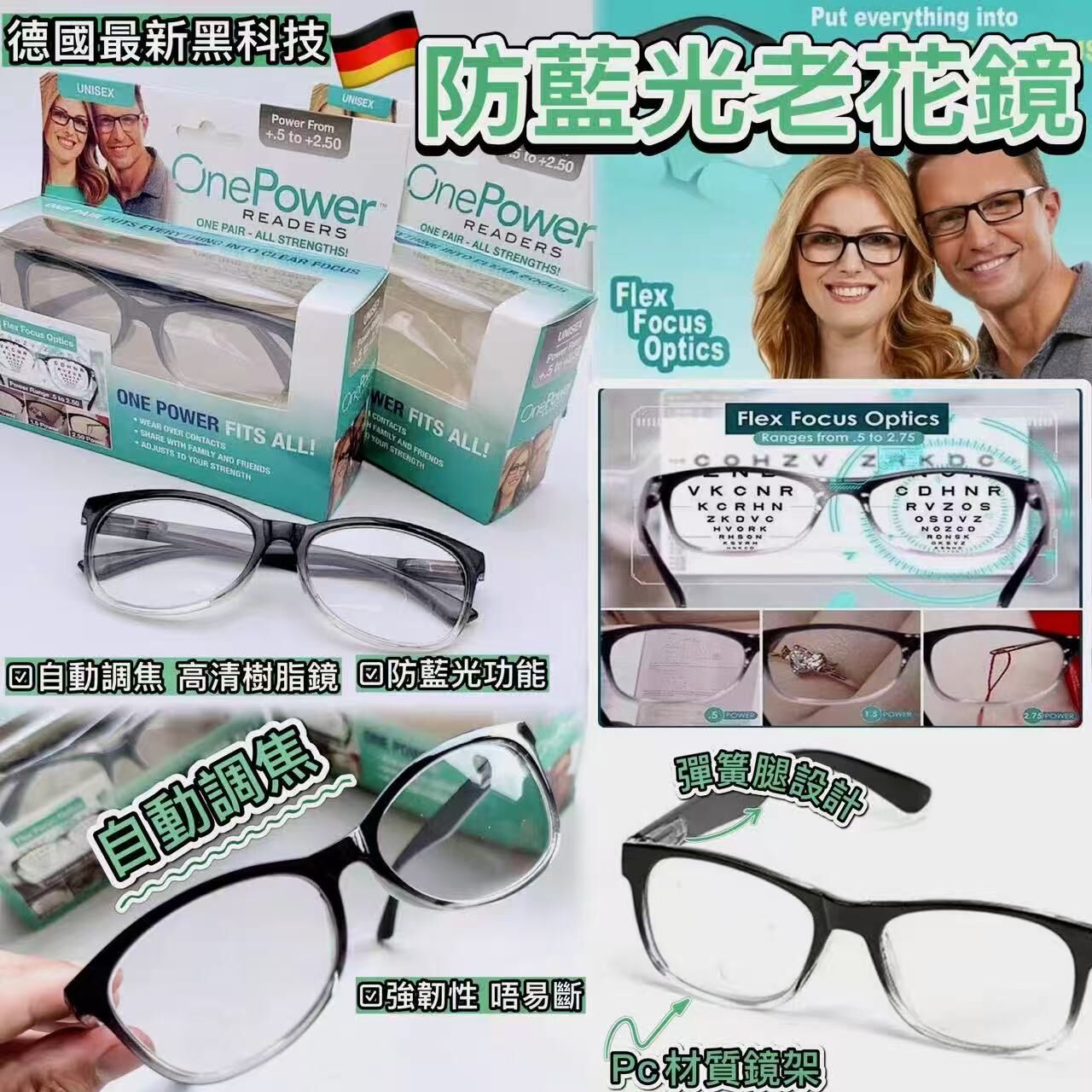 德國最新黑科技防藍光老花鏡