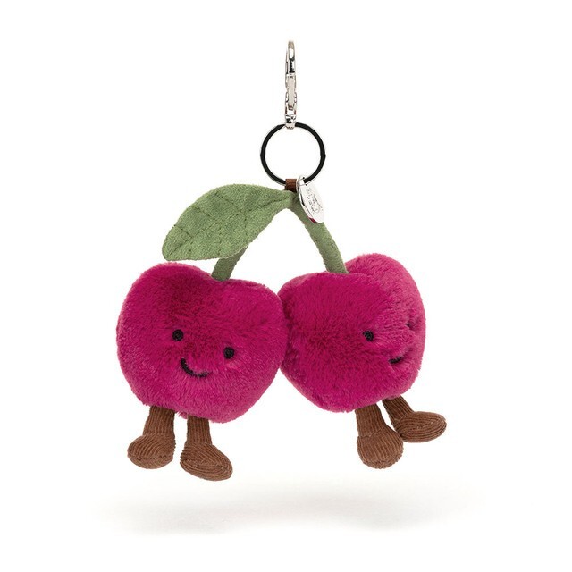 Jellycat Jelly cat Amuseables Cherries Bag Charm 櫻桃吊飾 鑰匙圈