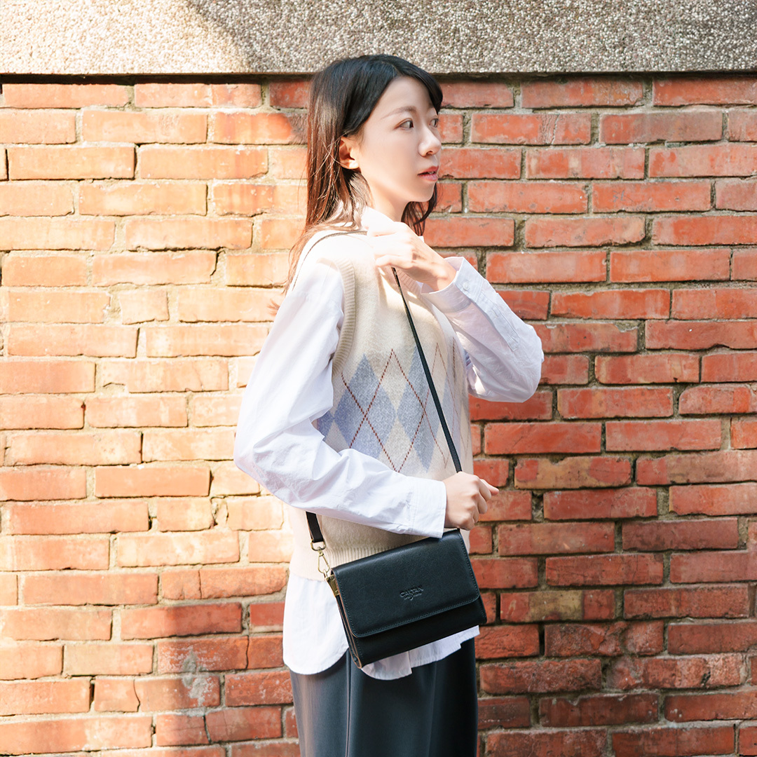 真皮方形小包-兩色(234036)