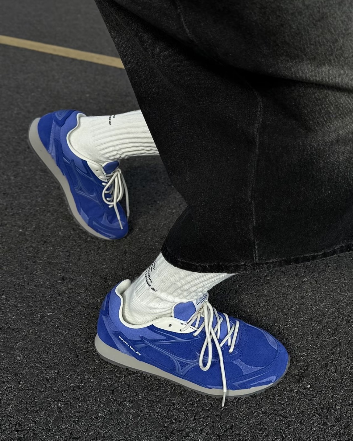 <超帥>MIZUNO LG 60S 2K 美津濃 復古 麂皮 雙鞋帶 克萊茵藍