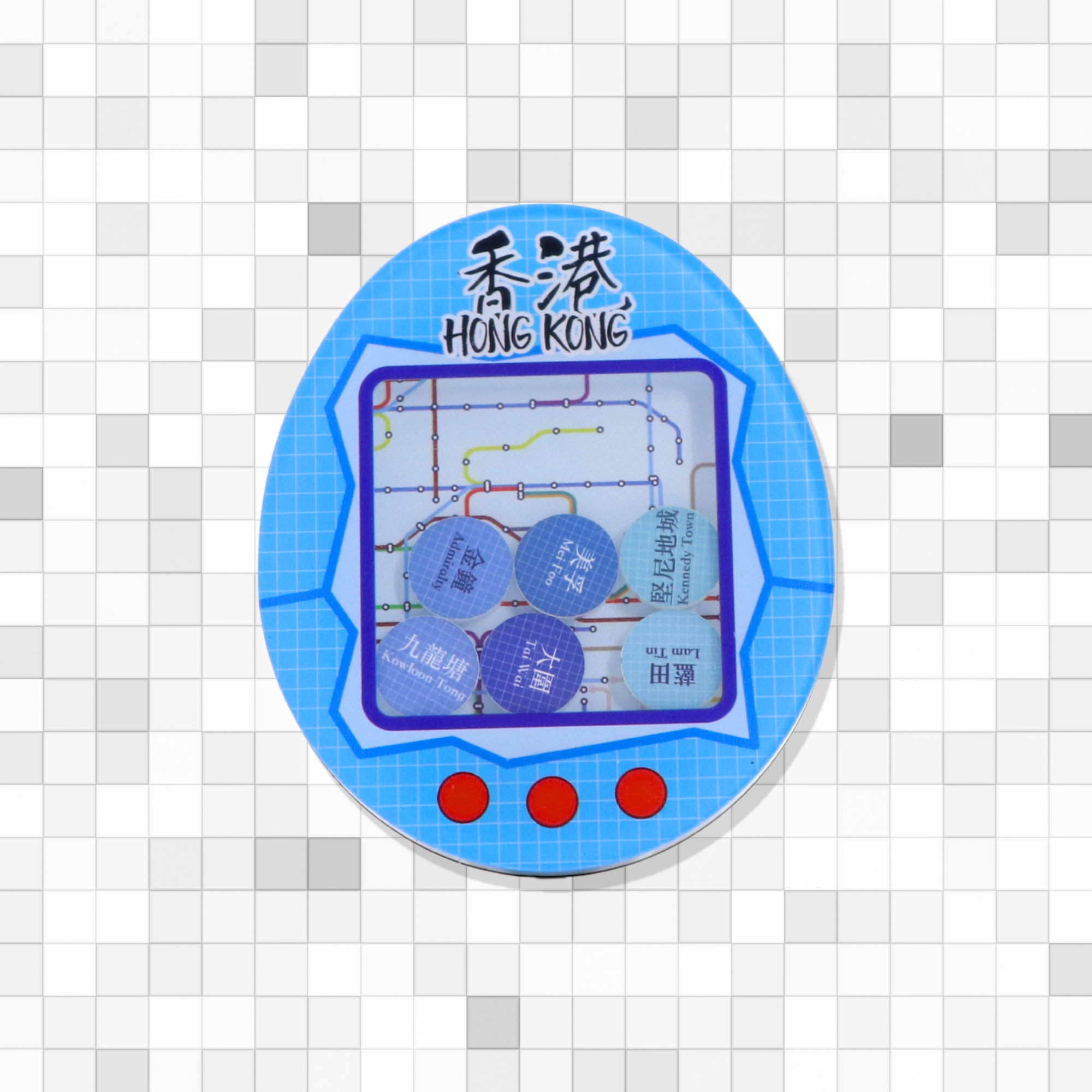 Hong Kong Shake Magnet2 - Blue Railway