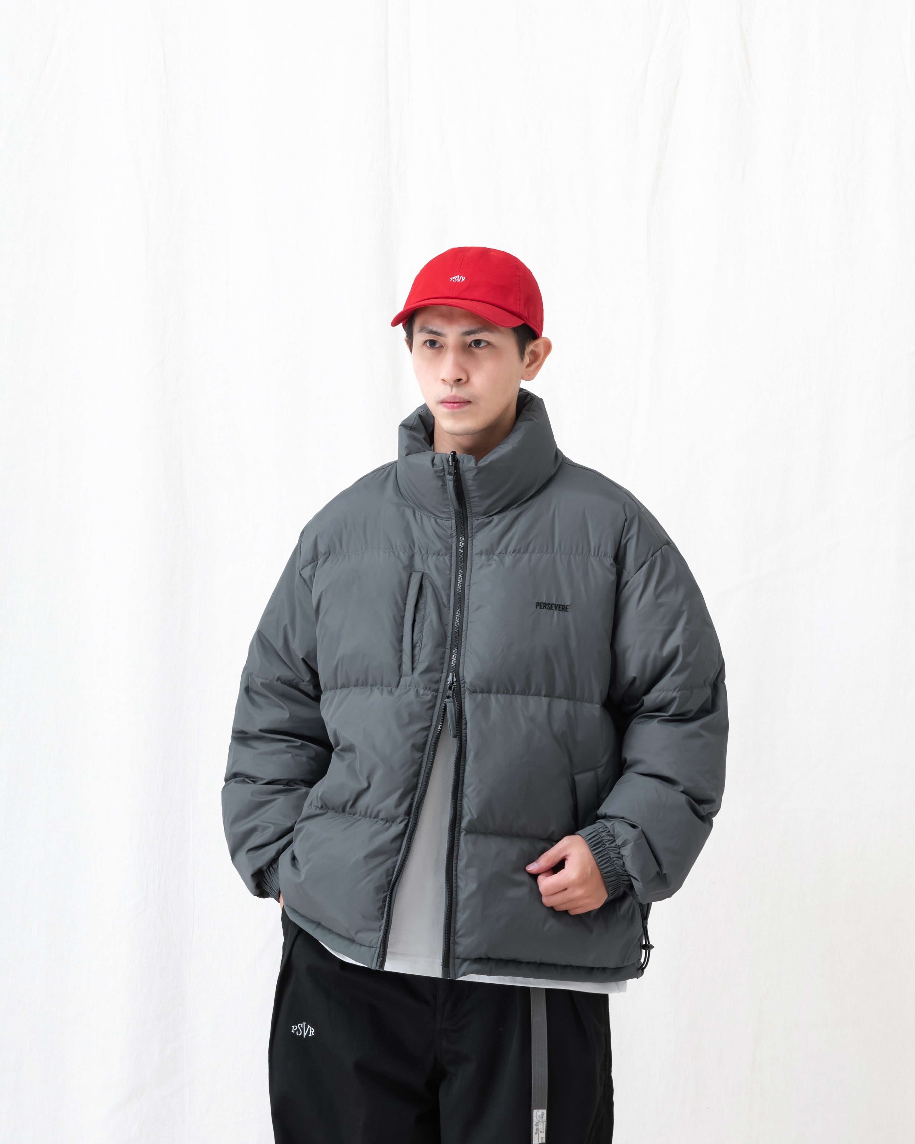 PERSEVERE REVERSIBLE INSULATED DOWN JACKET - BLACK / DE