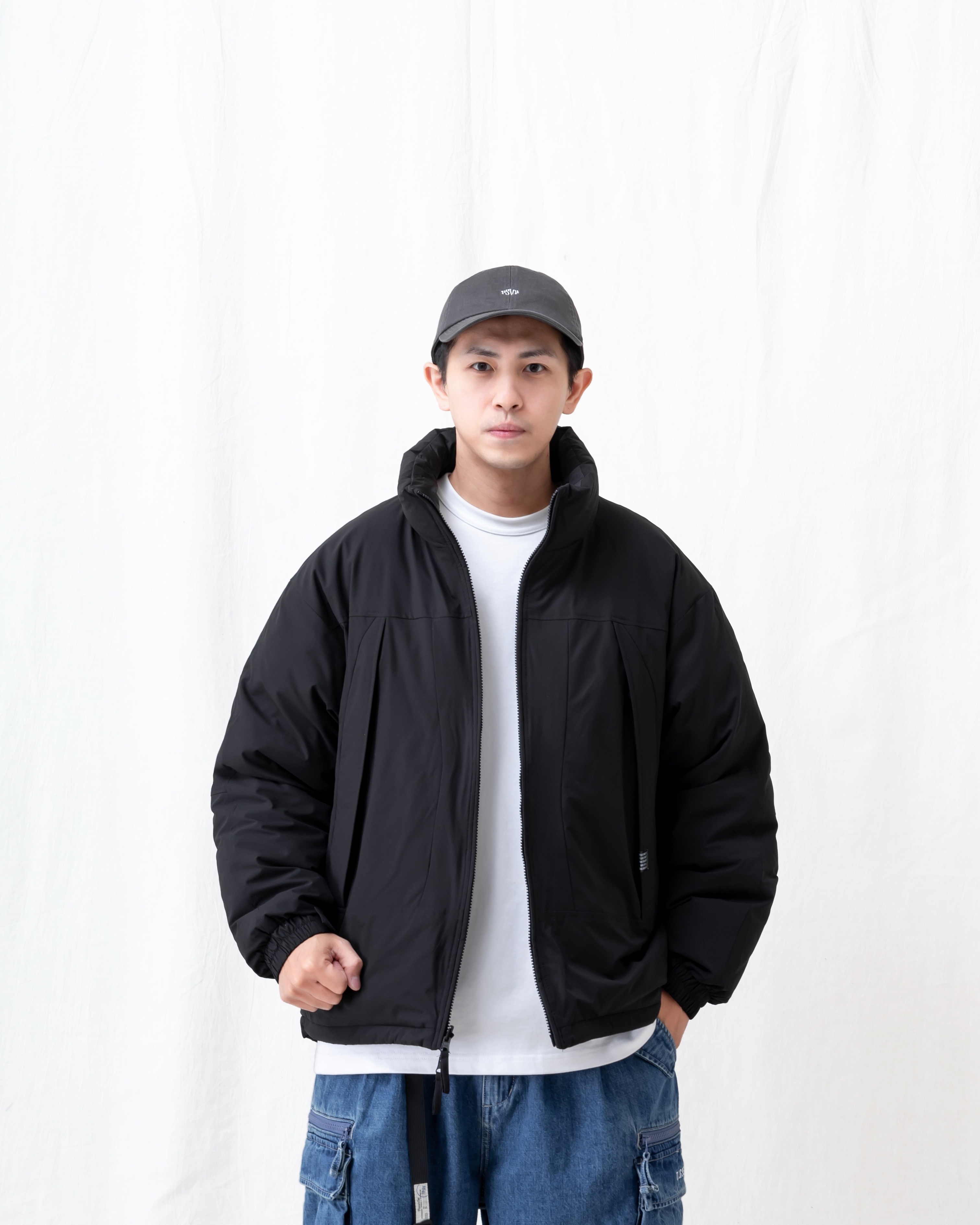 PERSEVERE REVERSIBLE INSULATED DOWN JACKET - DEEP BLUE-