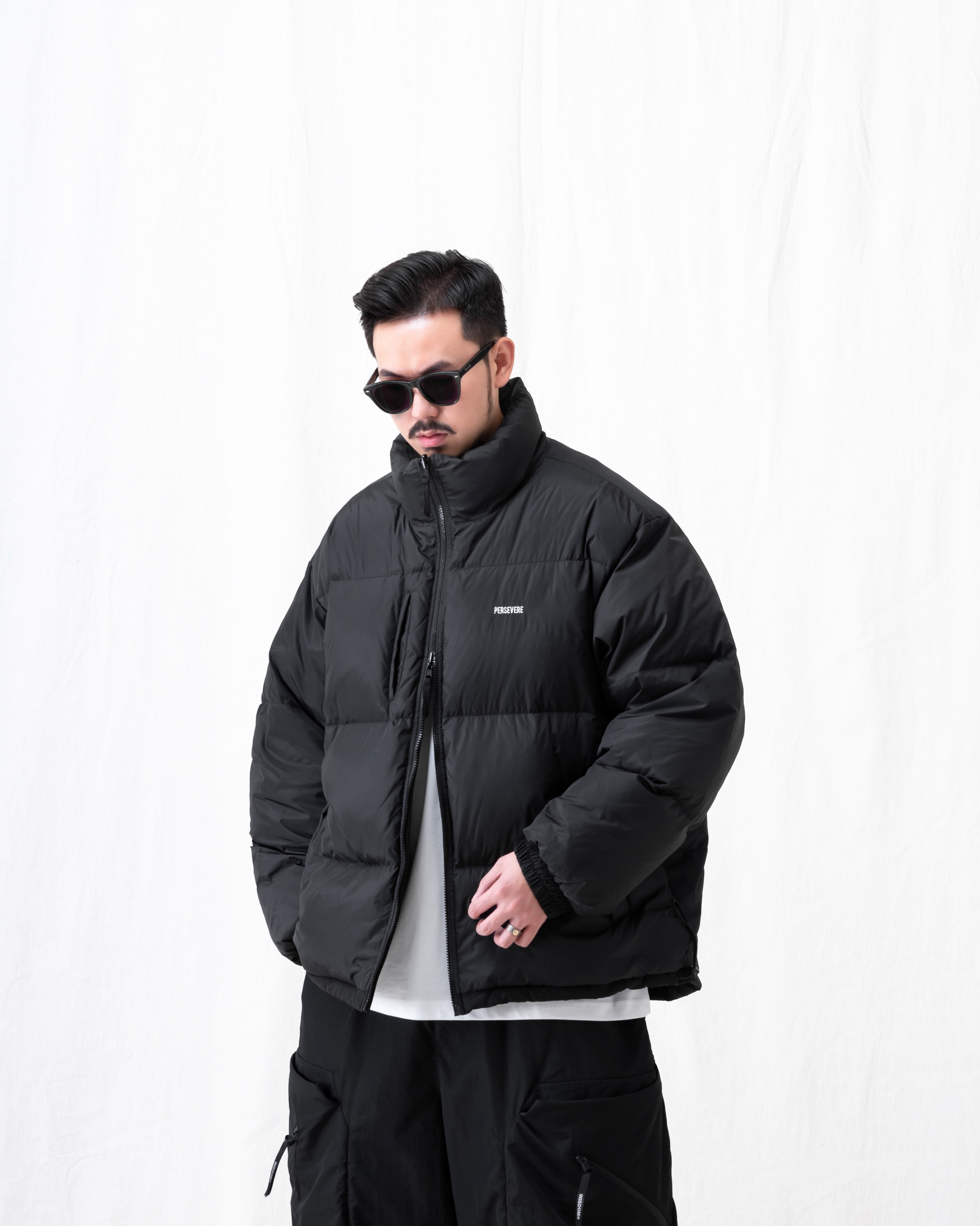 PERSEVERE REVERSIBLE INSULATED DOWN JACKET - DEEP BLUE-