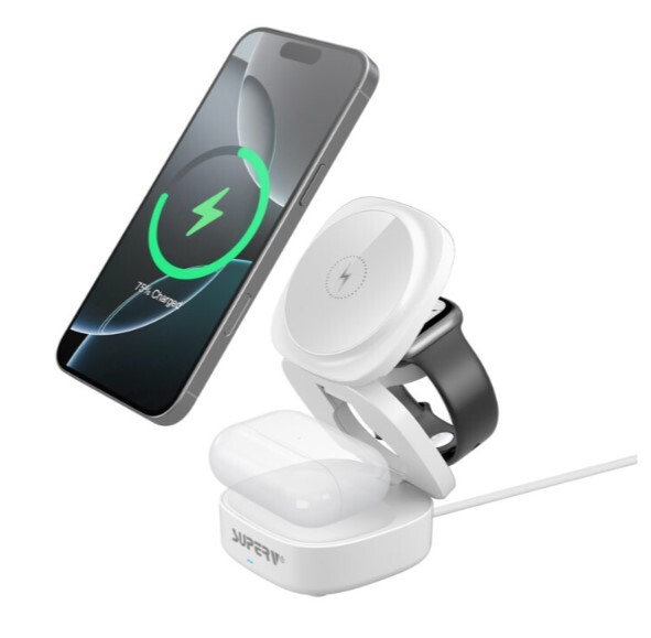 SUPERV – 3合1 MagSafe可摺疊無線充電座 (Station11)