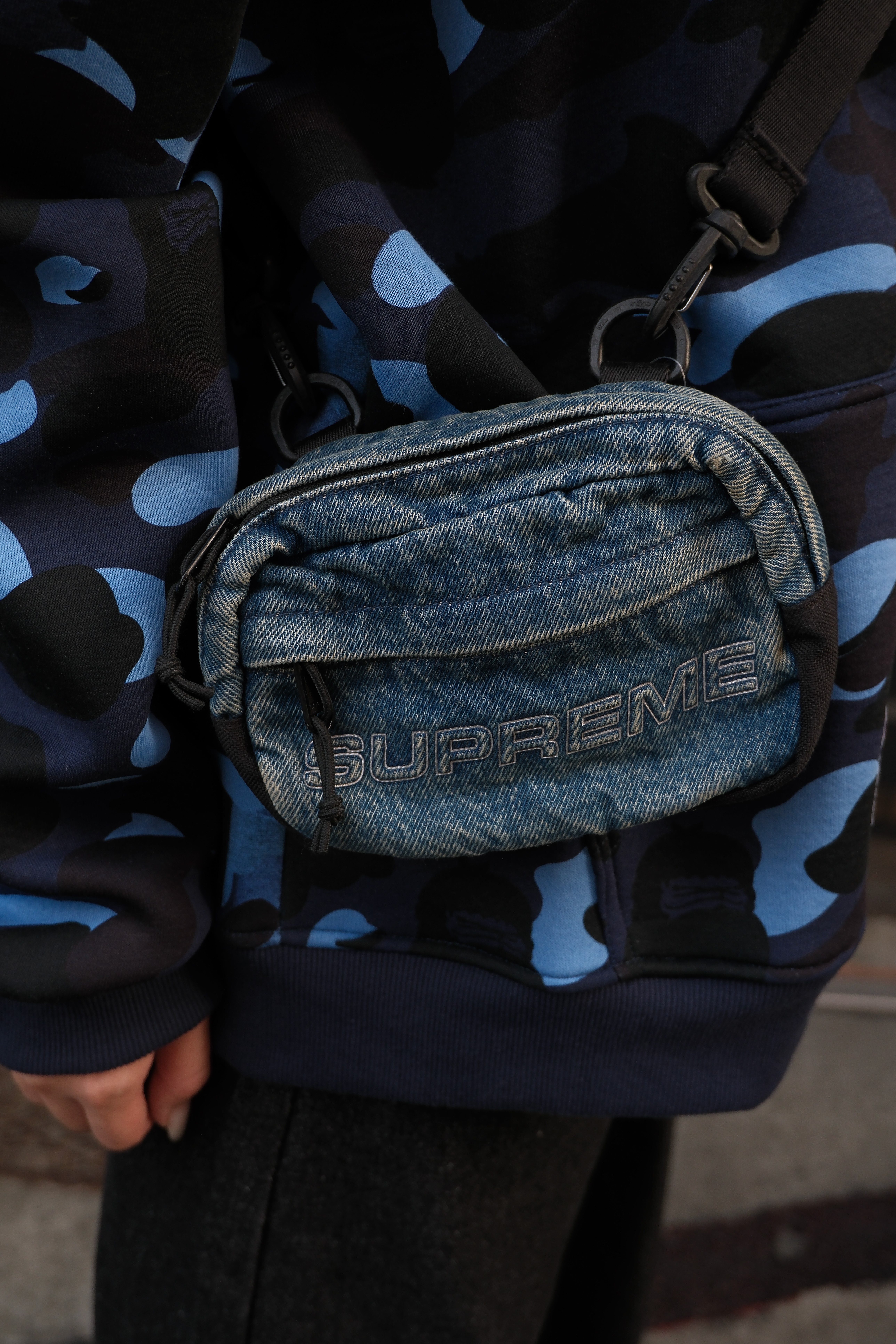 Supreme fw25 denim mini shoulder bag 迷你小包 fw25b6