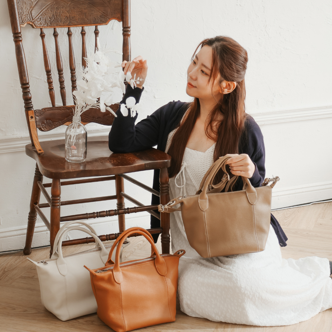 朵拉 牛皮水餃包(真皮女包/頭層牛皮/日常百搭)