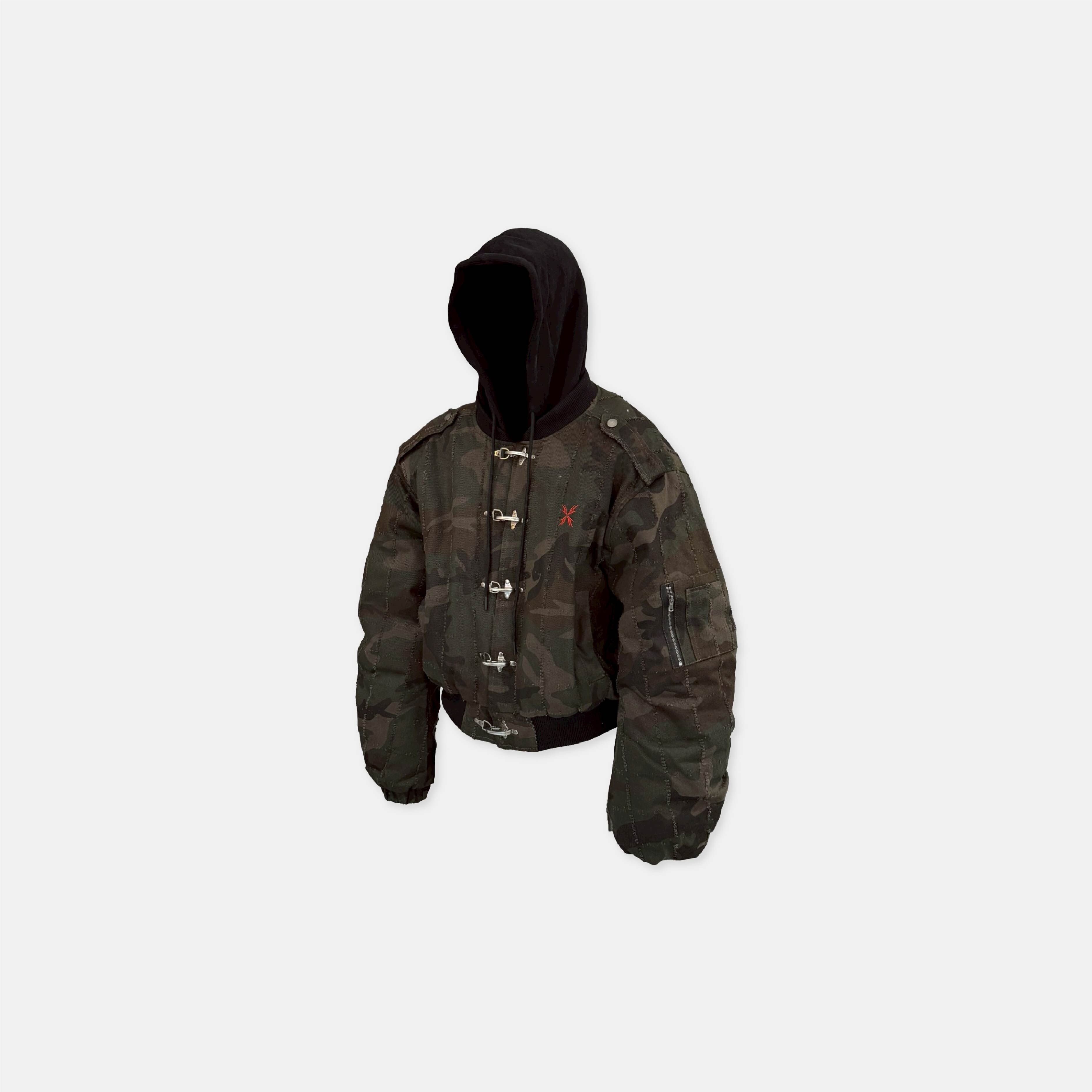 WBI 26AW DUSTLINE / WSS-02 飛機扣 刷破 迷彩 連帽 外套