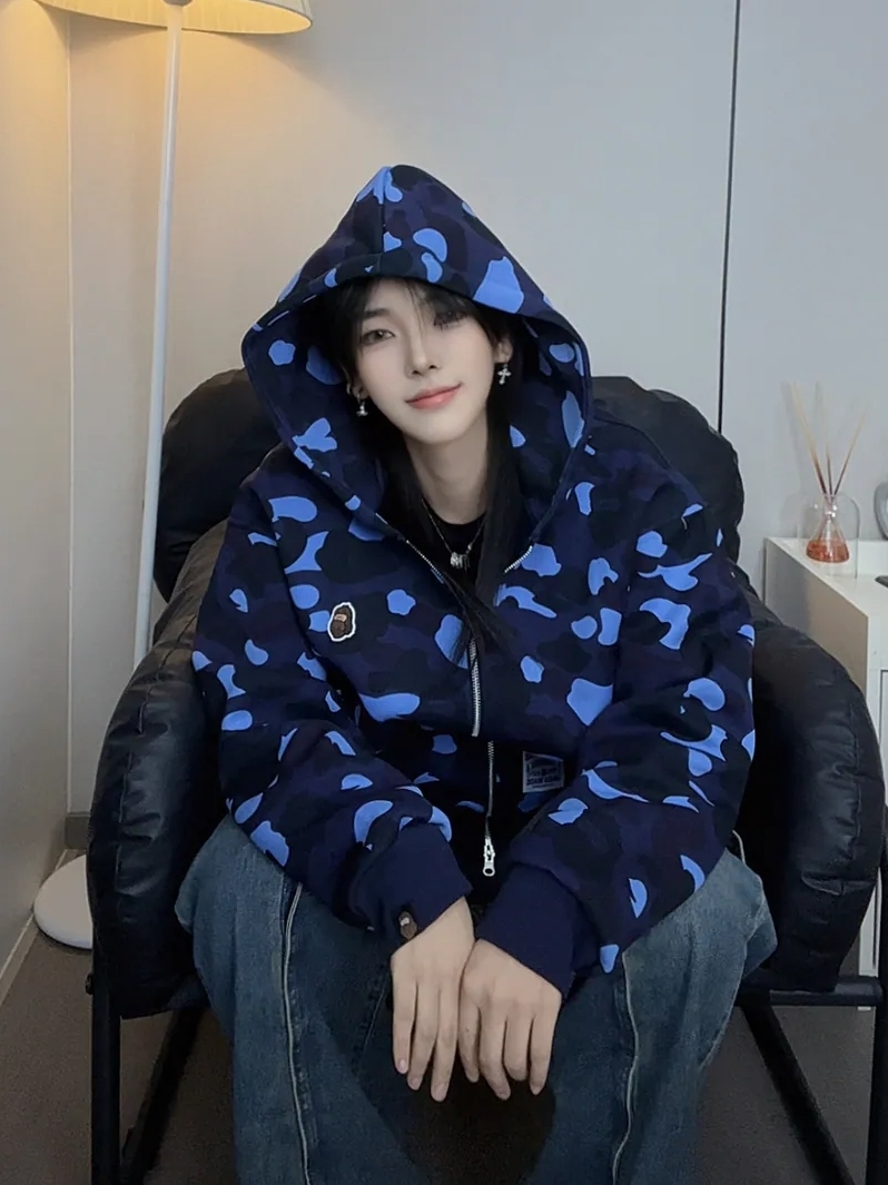 【🦍兩件特價$2200💫】香港IT潮牌 Fingercroxx FGXX 猿人 棉質 迷彩 連帽外套 男女同款 綠/黃/藍/灰