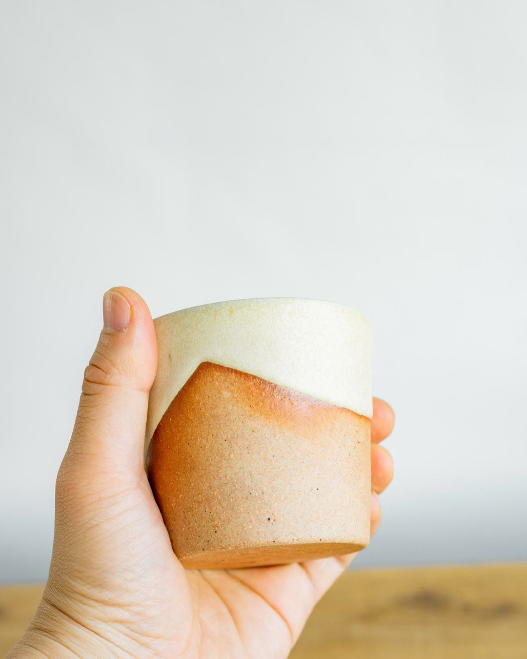 明山窯 陶器簡約水杯 火｜信樂燒