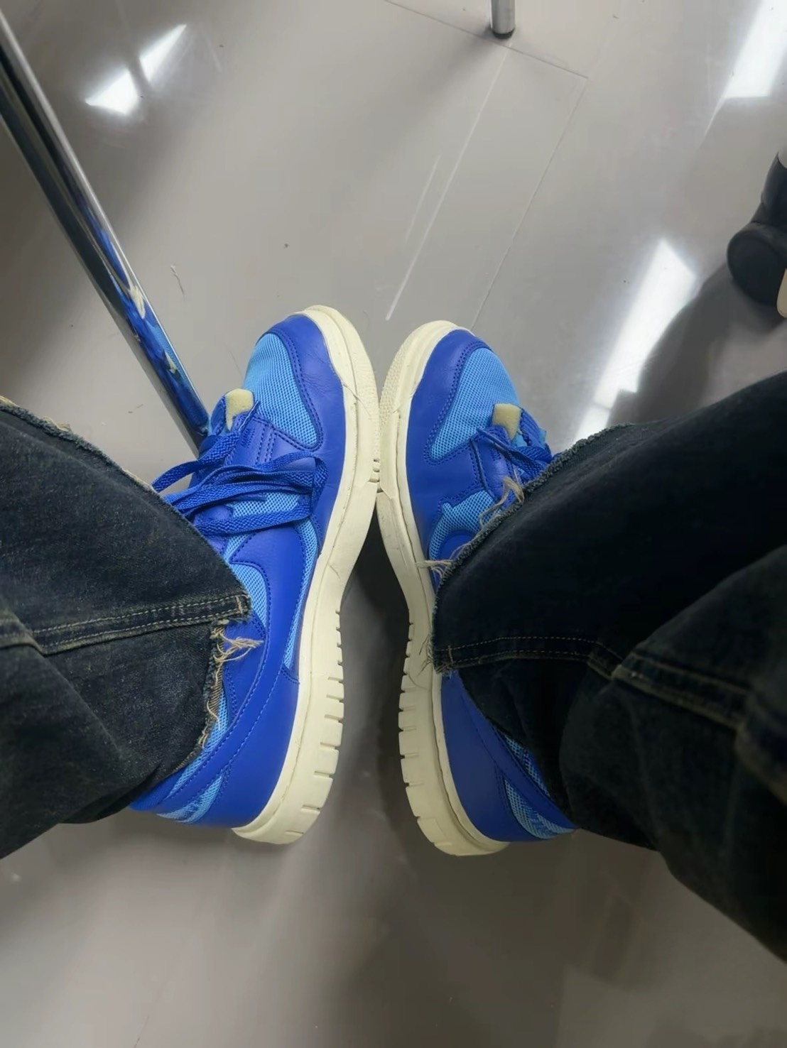 Nike Air Dunk Jumbo 男鞋 藍 白 大學藍 解構 DV0821-400