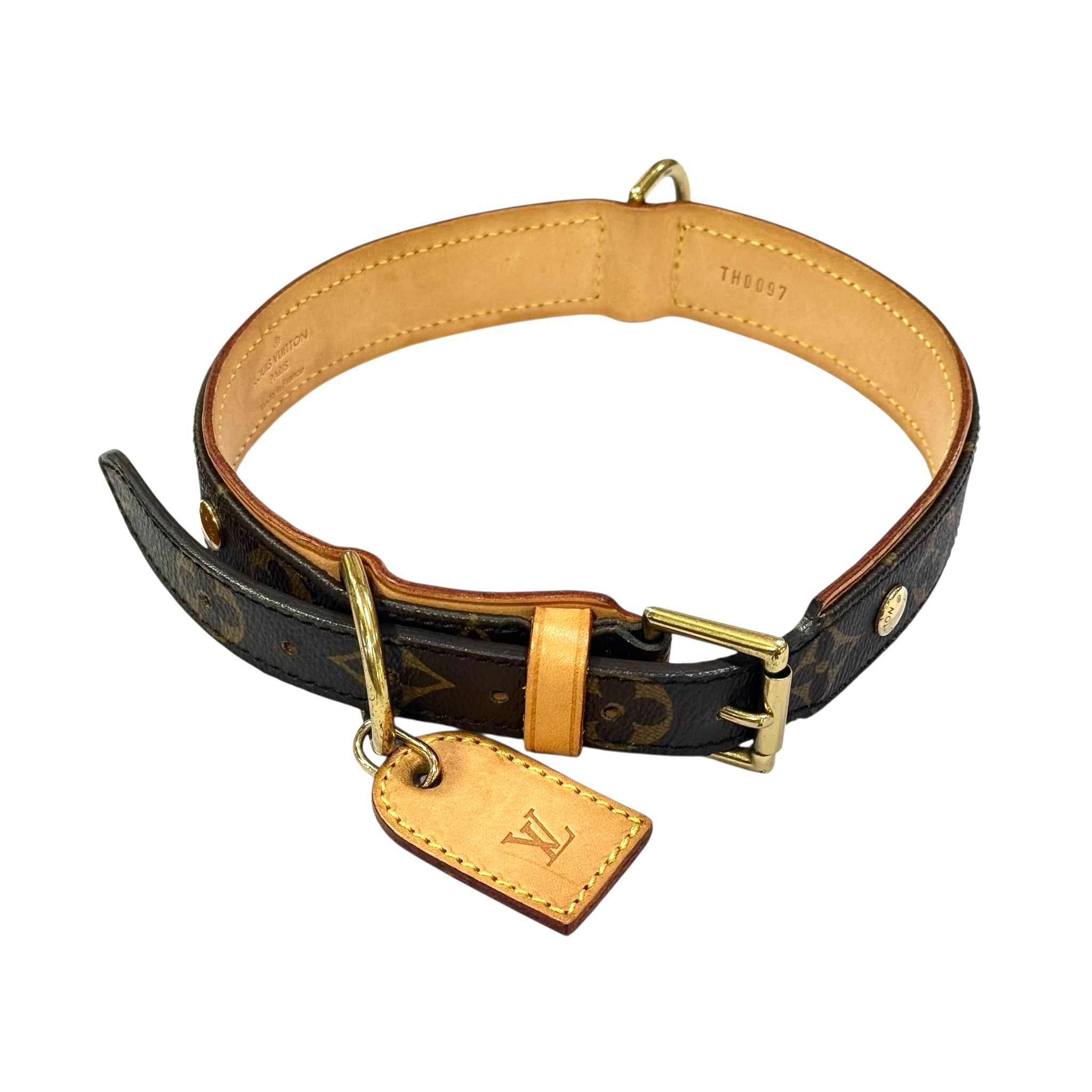95%NEW LV M58070 Monogram Collier Baxter GM Dog Collar Pet Brown LV 中大型犬頸圈 Monogram #香榭站正品