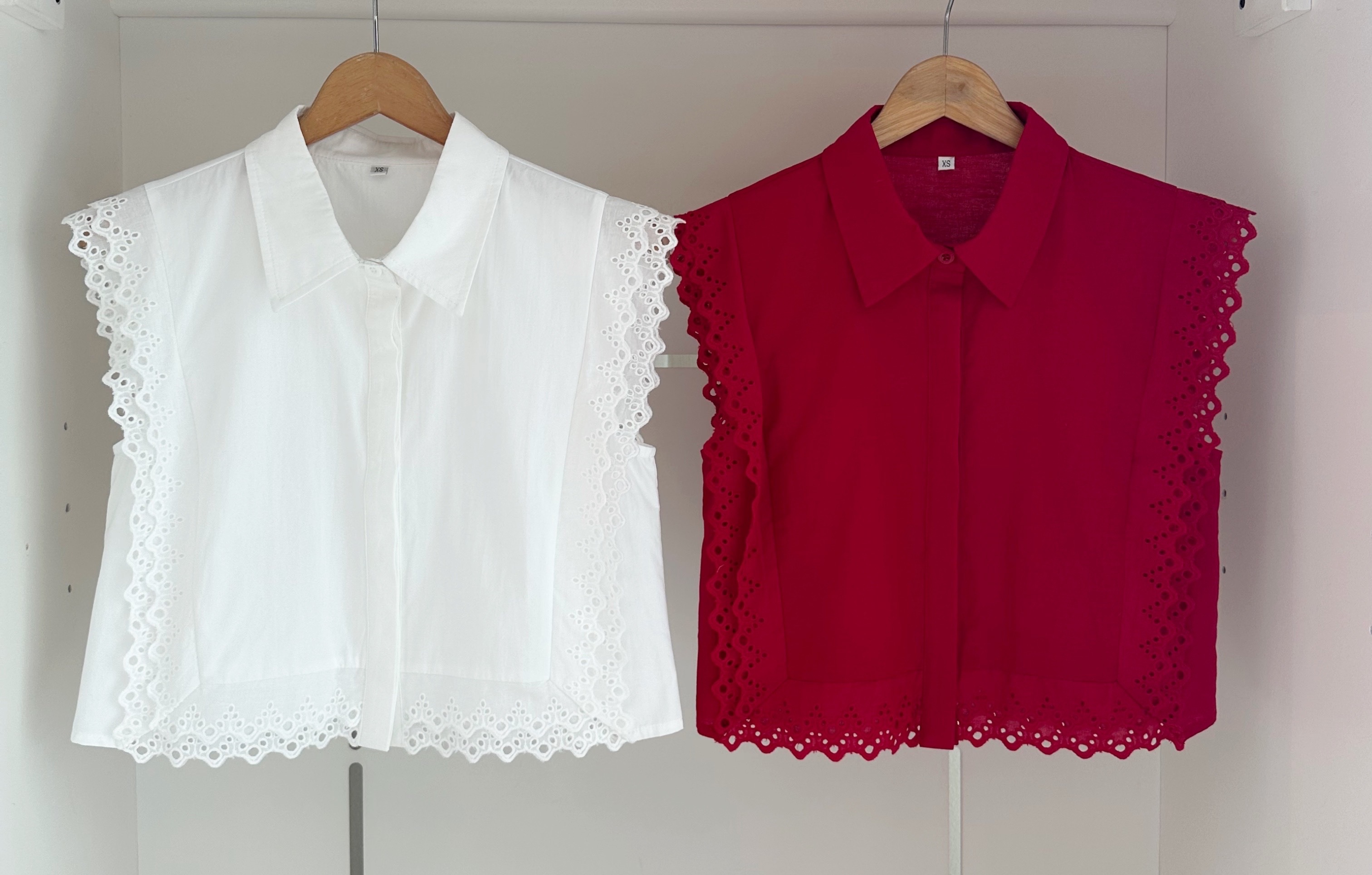 COTTON LACE TRIMMED SOFT LINEN SHIRT